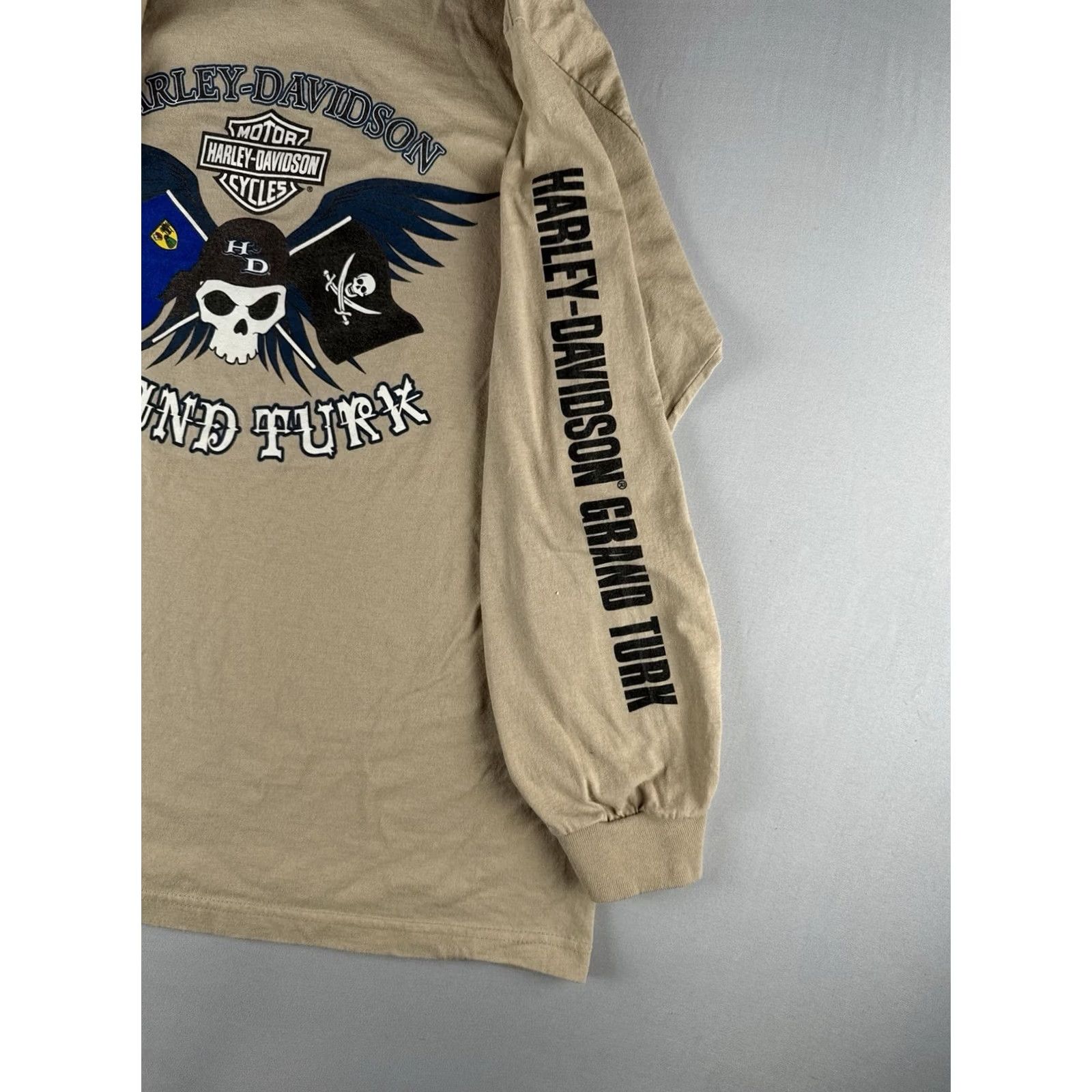 Harley Davidson Harley-Davidson Grand Turk Long Sleeve Tee Skull Graphic Biker Shirt Mens L Size US L / EU 52-54 / 3 - 6 Thumbnail