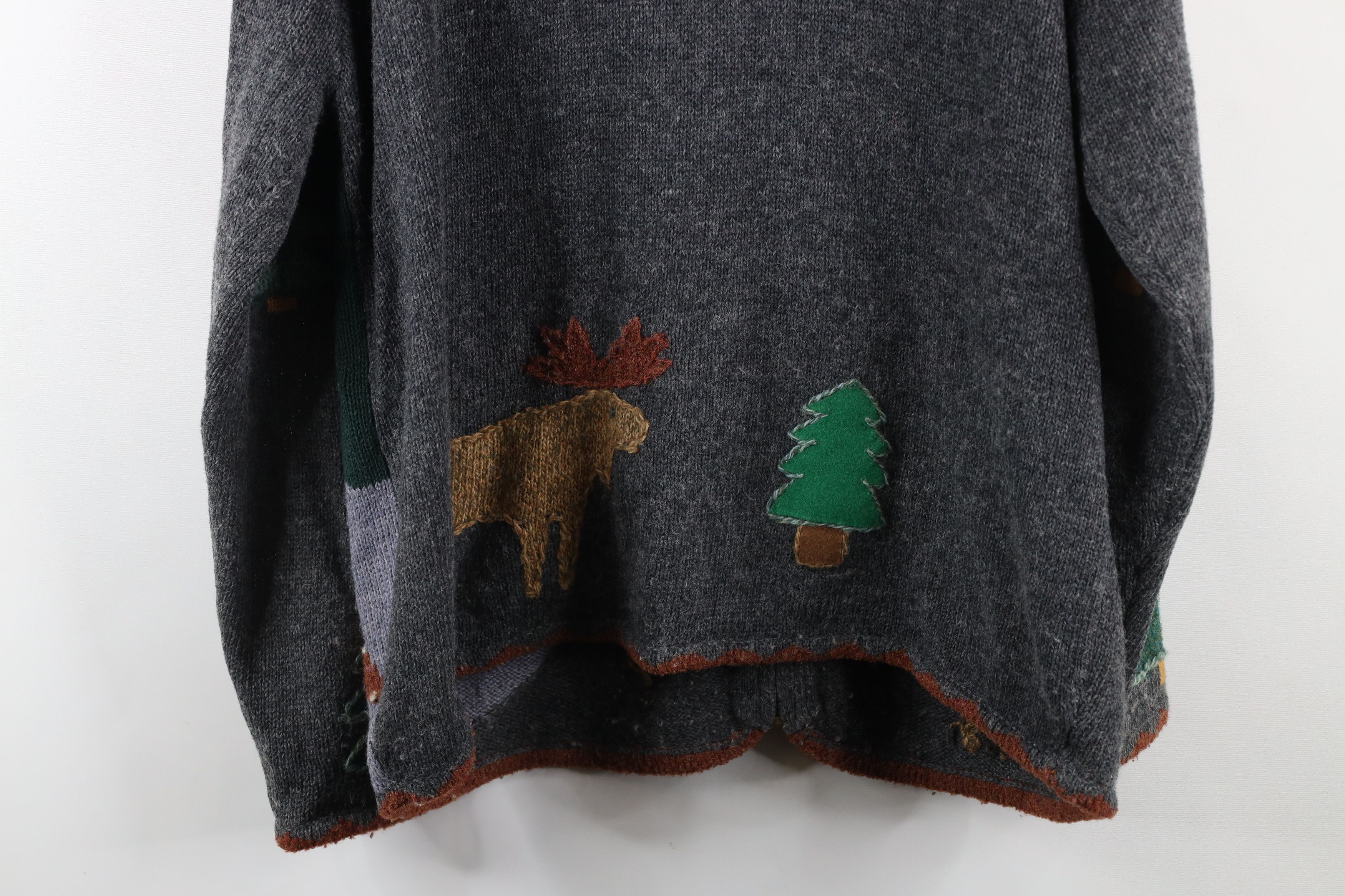 Vintage Vintage 90s Nature All Over Print Full Zip Cardigan Sweater Size XL / US 12-14 / IT 48-50 - 15 Thumbnail