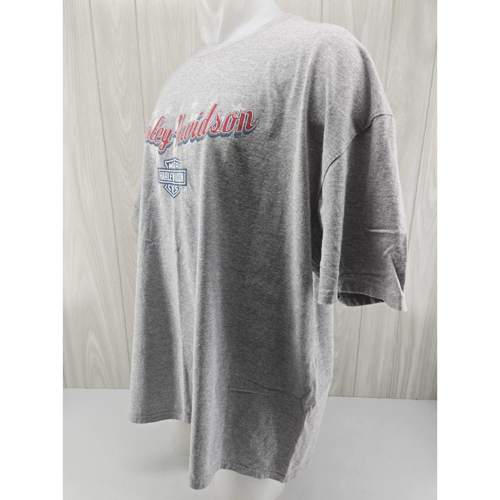Harley Davidson VINTAGE Harley-Davidson Shirt Mens 3XL Gray Short Sleeve Size US 39 - 5 Thumbnail