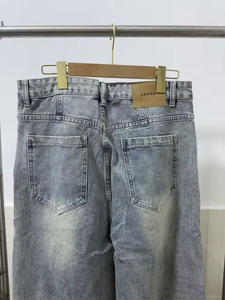 Japanese Brand × Jean Straight Wide Leg Washed Blue Jean Size US 28 / EU 44 - 7 Thumbnail