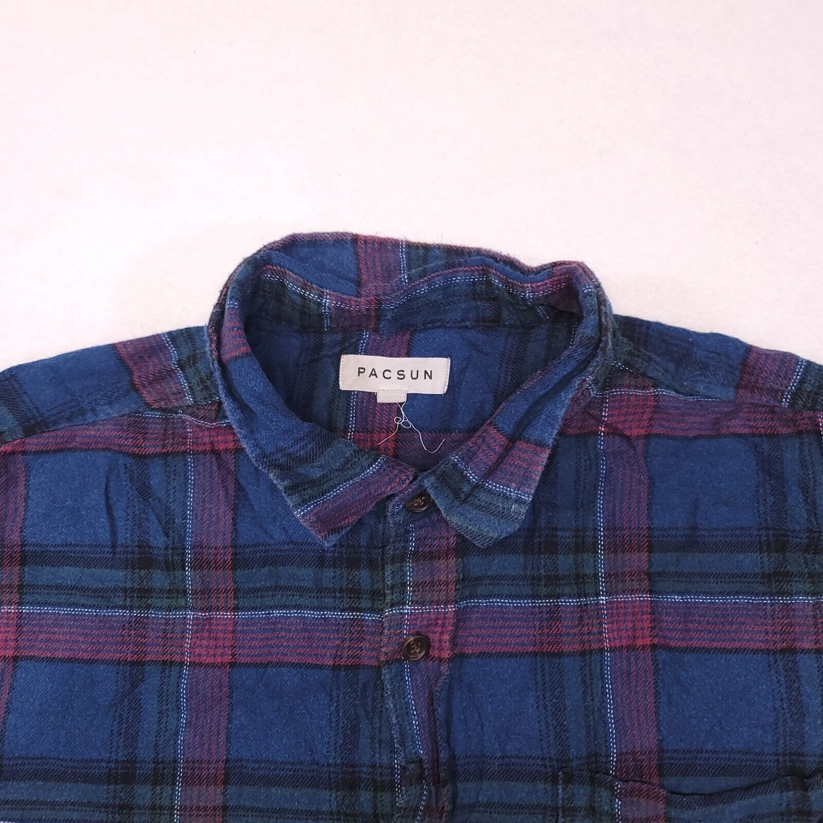 Pacsun PacSun Madras Flannel Button Up Shirt Mens Size Large L Blue Size US L / EU 52-54 / 3 - 1 Thumbnail