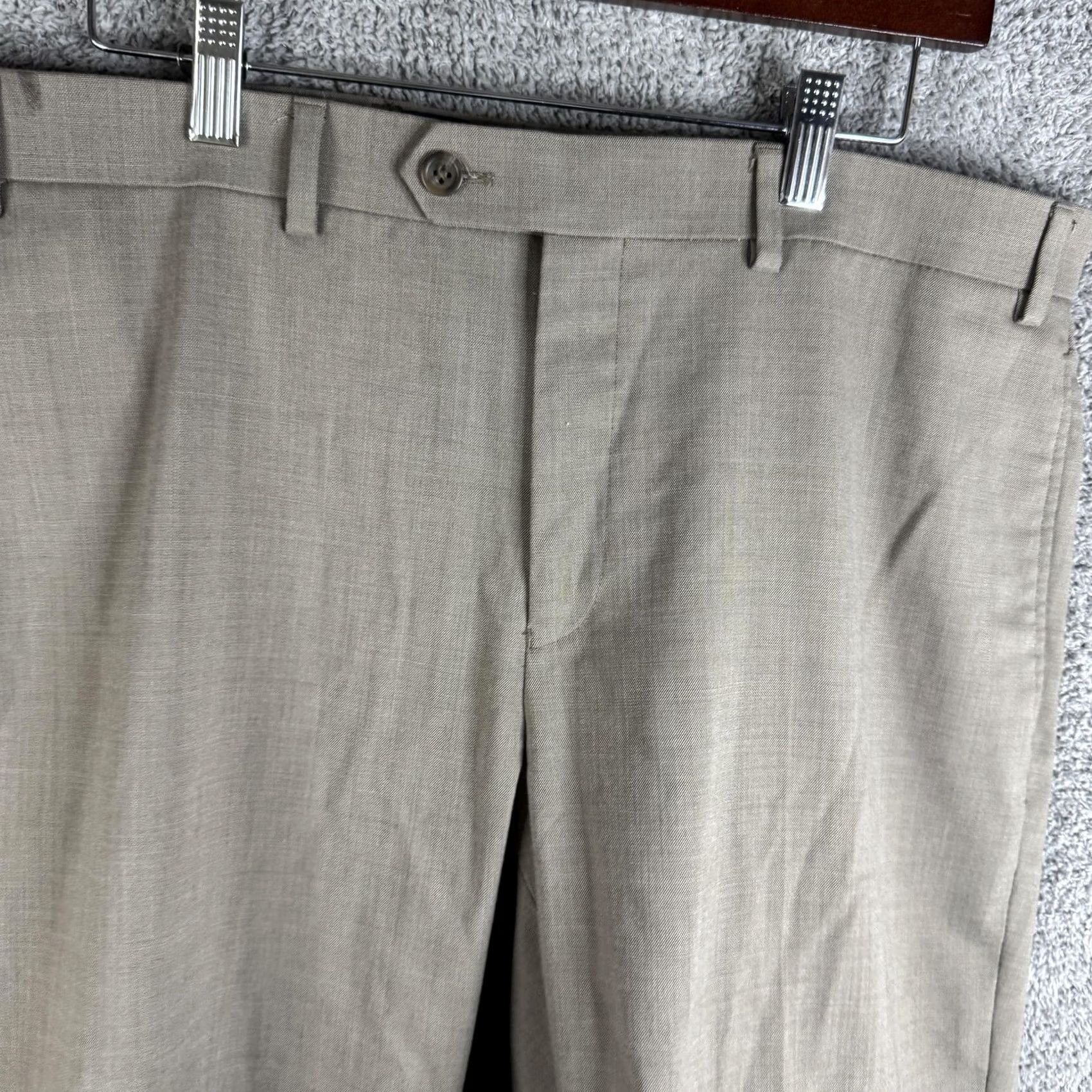 Ralph Lauren Lauren Ralph Lauren Dress Pants Mens 34x30 Beige Flat Front Classic Fit Stretch Pants Boys? Size US 34 / EU 50 - 4 Thumbnail