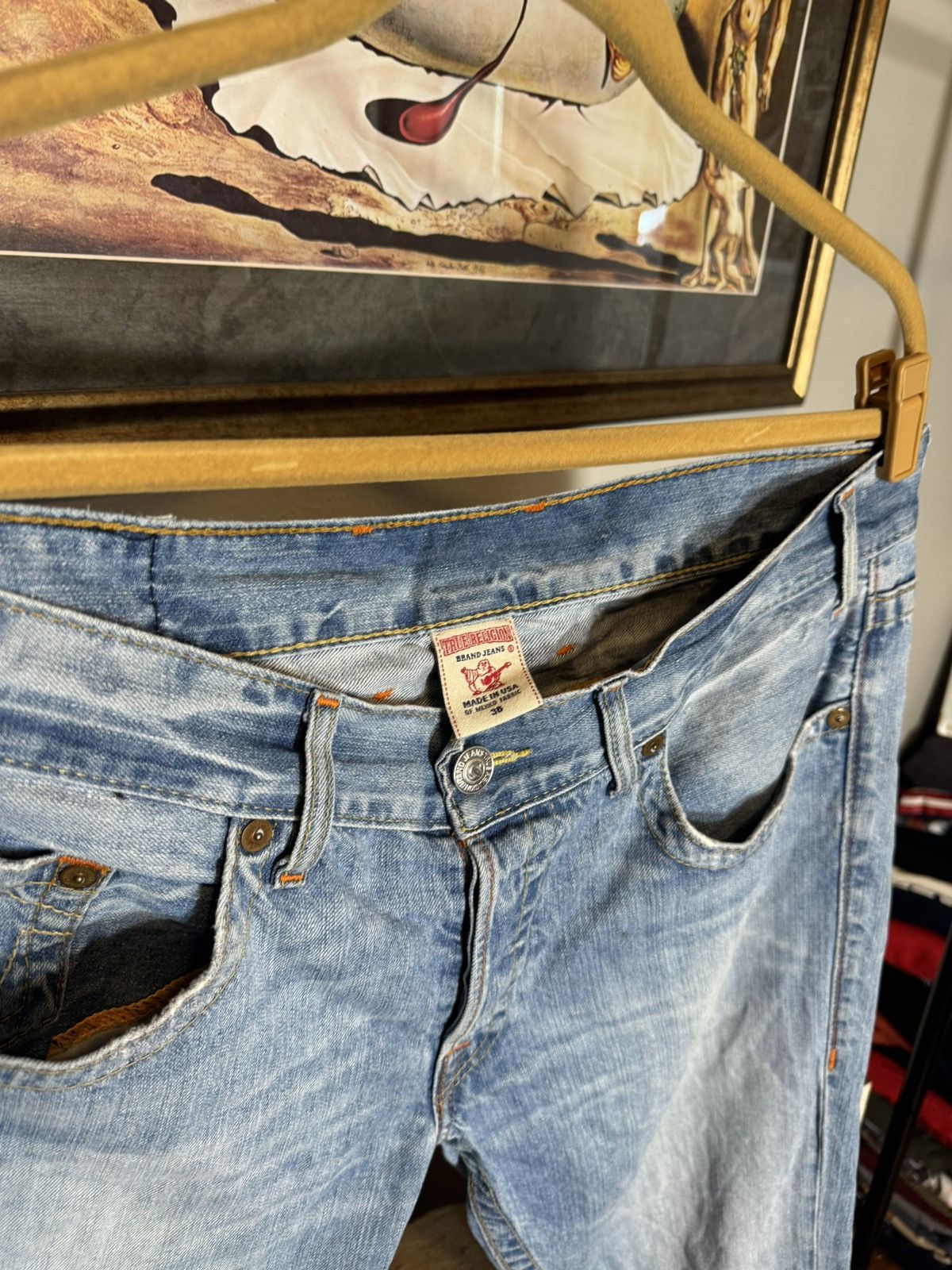 True Religion × Vintage True Religion Jeans Sz 36 x 32 Size US 36 / EU 52 - 2 Thumbnail