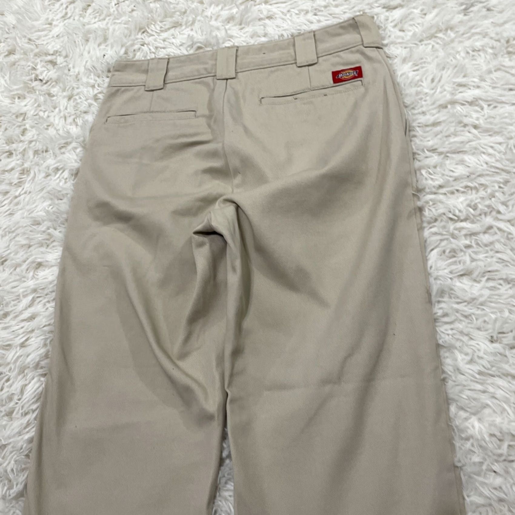 Dickies DICKIES Pants Women 5/27 Work Crop Roll Hem Khaki Logo Heritage Pants 5/27 30x28 Size 27" / US 4 / IT 40 - 4 Thumbnail