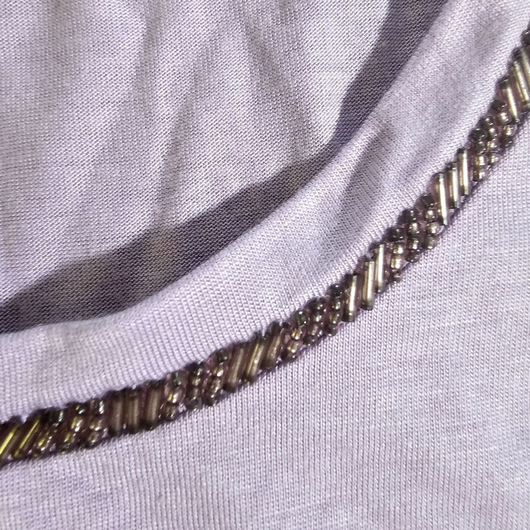 Talbots Talbots Top Shirt Womens Large Purple Beaded Neckline Long Sleeve Classic Casual Shirt Womens Large Purple Beaded Neckline Long Sleeve Talbots Blouse Size L / US 10 / IT 46 - 5 Thumbnail
