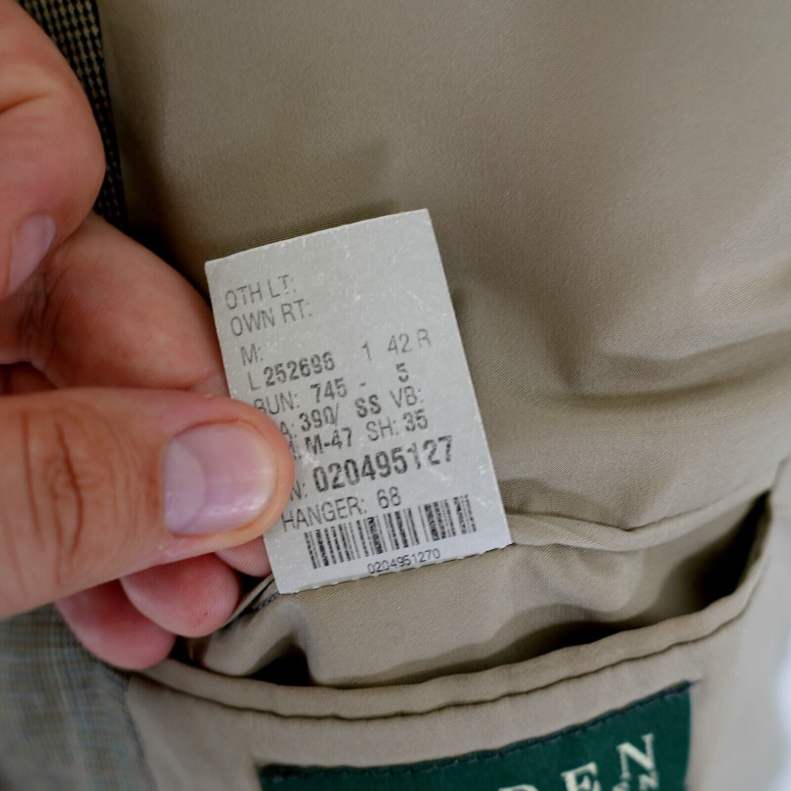 Ralph Lauren Lauren Ralph Lauren Tan Wool Multi-Colored Check 44L Sport C Size 44L - 8 Thumbnail