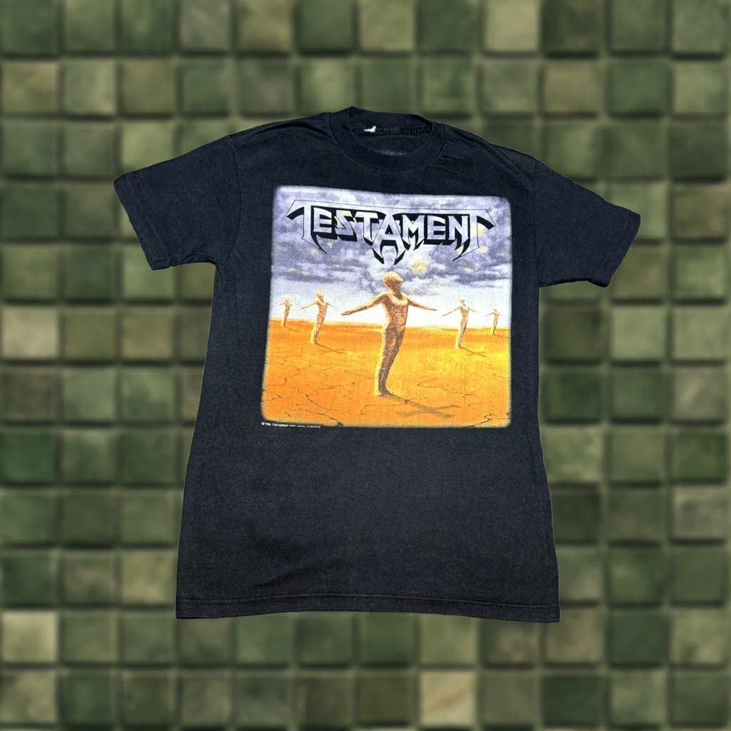 Vintage VINTAGE Testament Practice What You Preach Tour Concert Tee Shirt Brockum Med 1989 Black Metal Mens Size US M / EU 48-50 / 2 - 1 Thumbnail