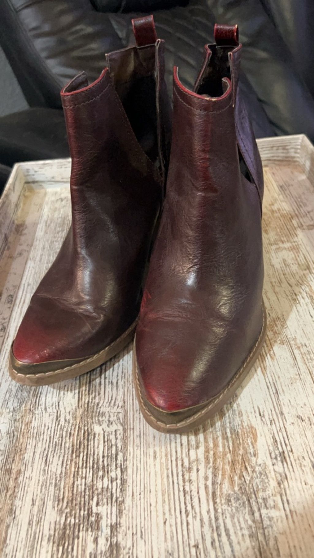 Other Women’s cowboy like boots w bronze tip and back Size US 10 / IT 40 - 1 Thumbnail