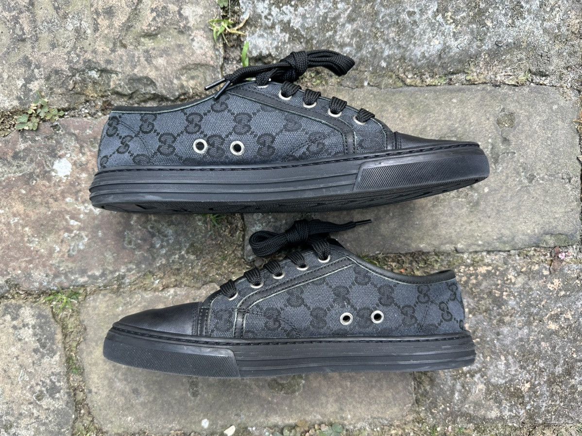 Gucci ✨Gucci GG✨(426187) Women’s Black Canvas/Leather Sneakers Size US 7.5 / IT 37.5 - 4 Thumbnail