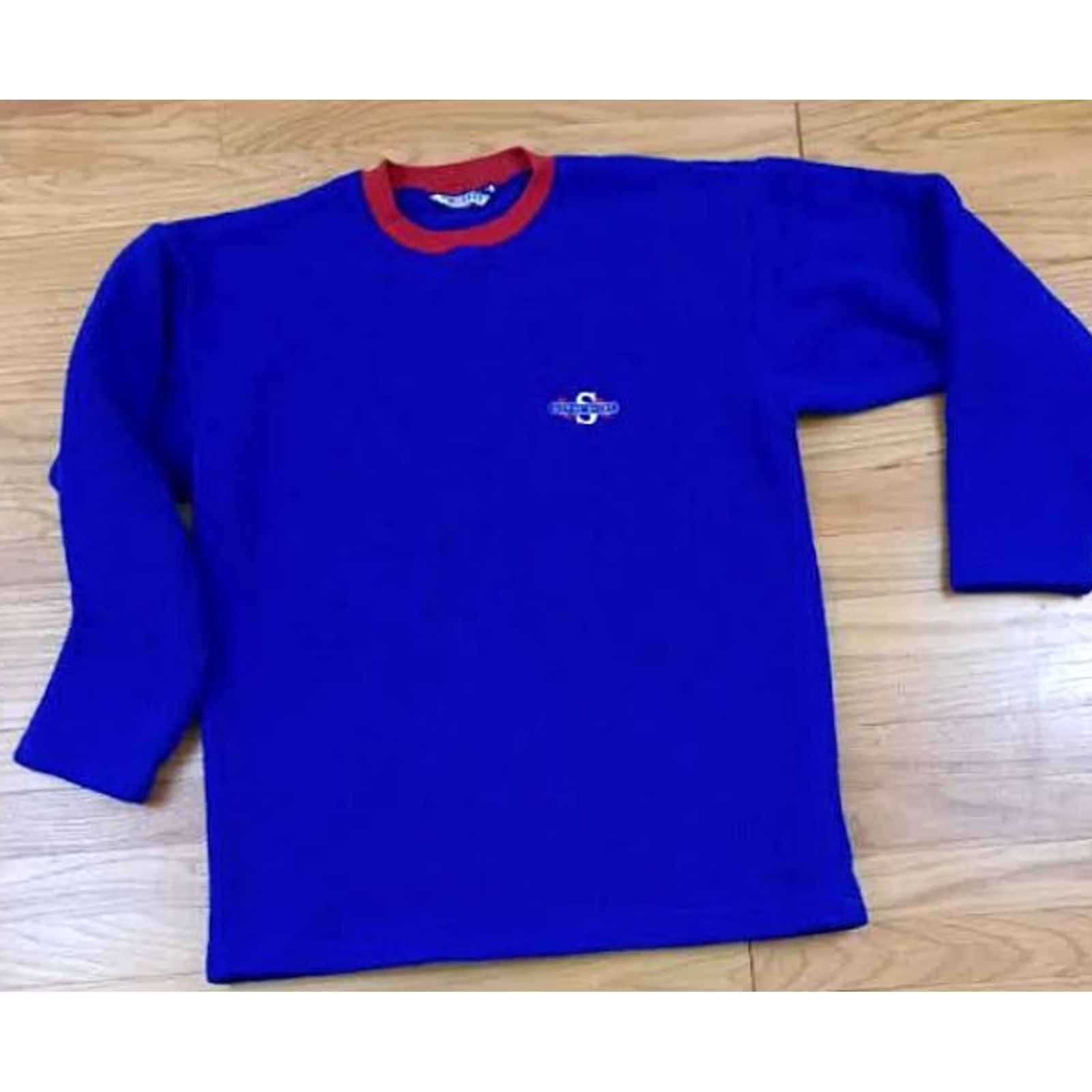 Guess VINTAGE Guess Sport Sweatshirt Medium M Blue-Red Trim USA Made Mens Size US M / EU 48-50 / 2 - 4 Thumbnail