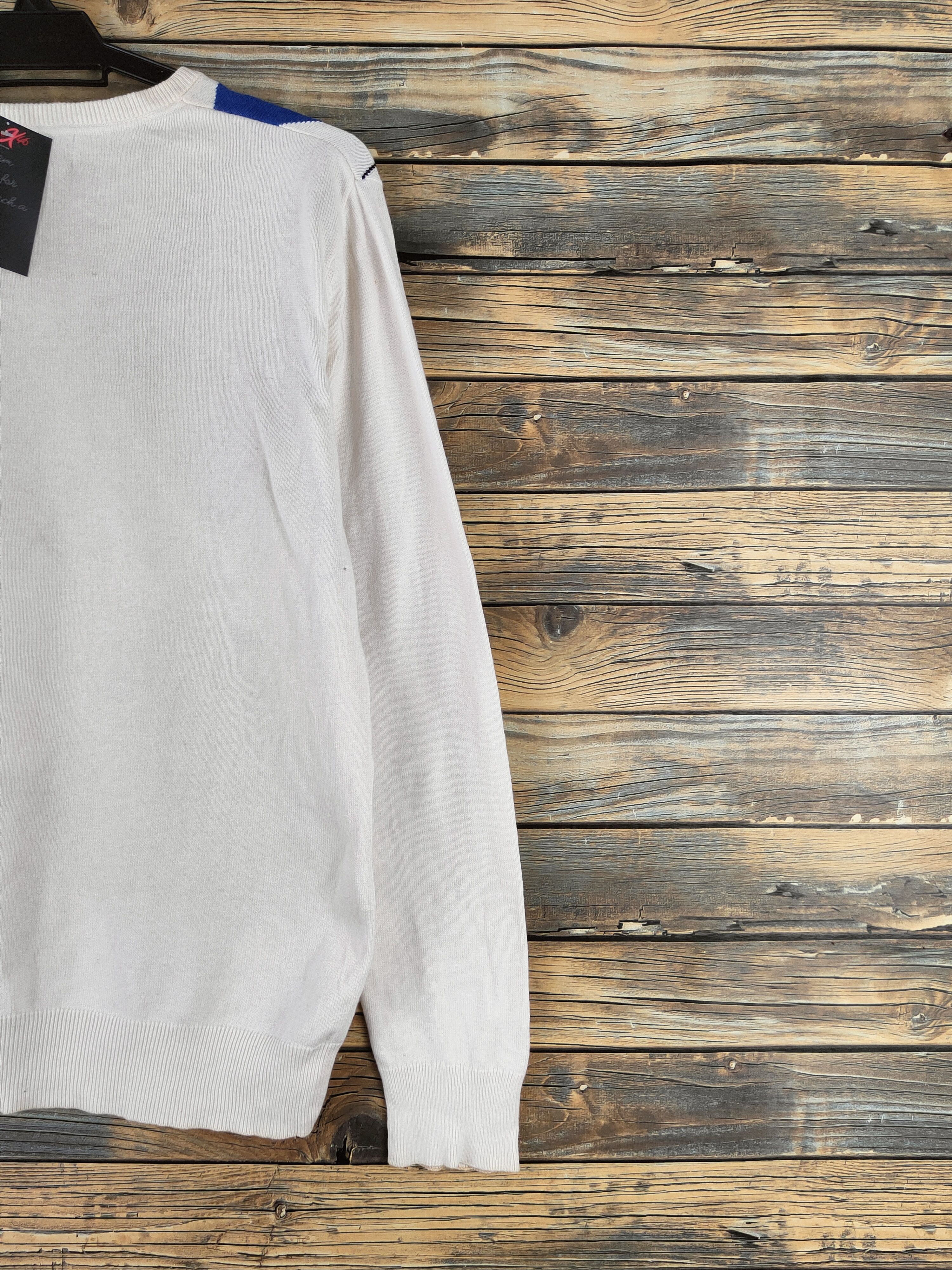 Fred Perry DL Fred Perry White Blue Knitwear Sweatshirts #46-126 Size US S / EU 44-46 / 1 - 10 Thumbnail