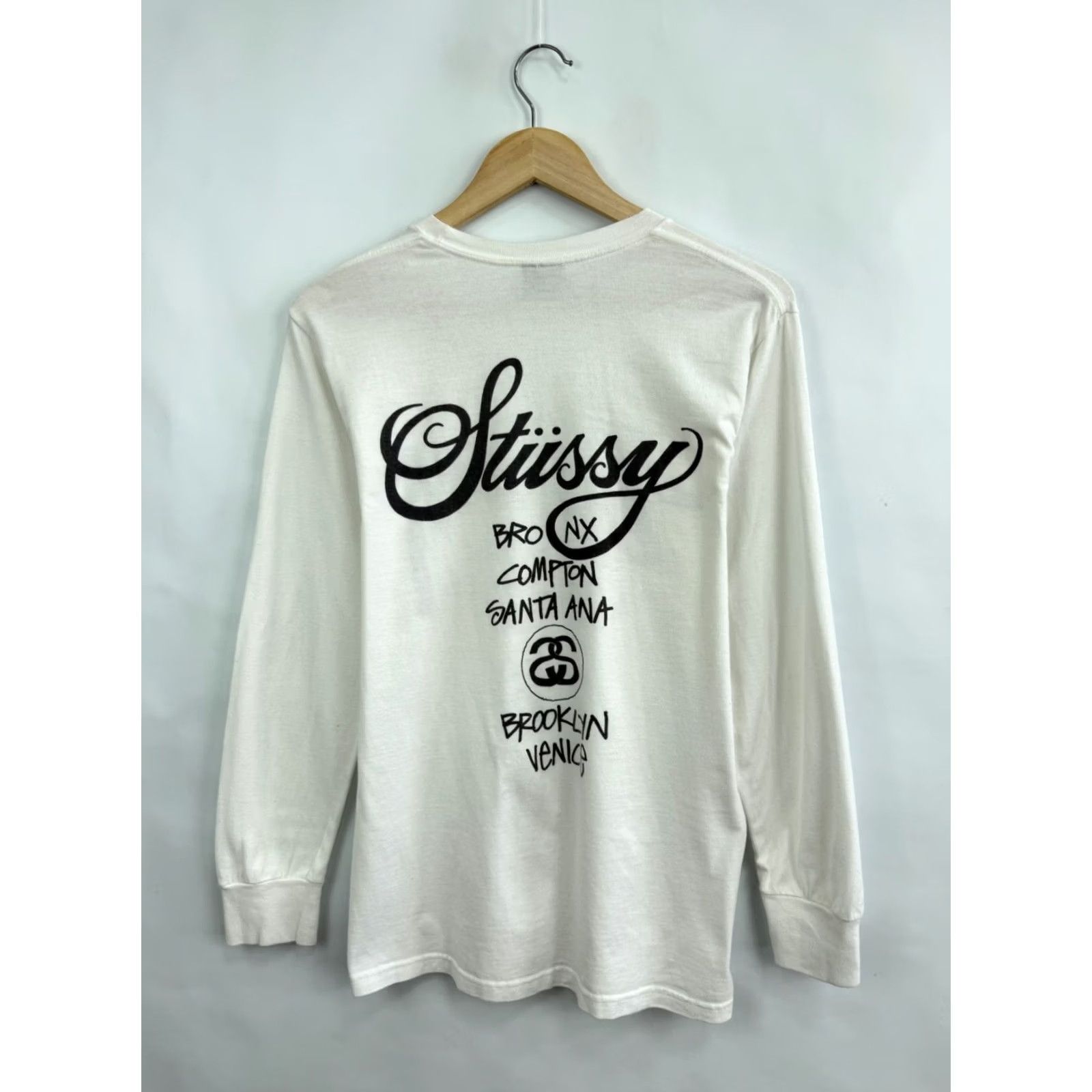 Vintage Stussy World Tour Long Sleeve Shirt Men S White USA Y2K Size US S / EU 44-46 / 1 - 7 Thumbnail