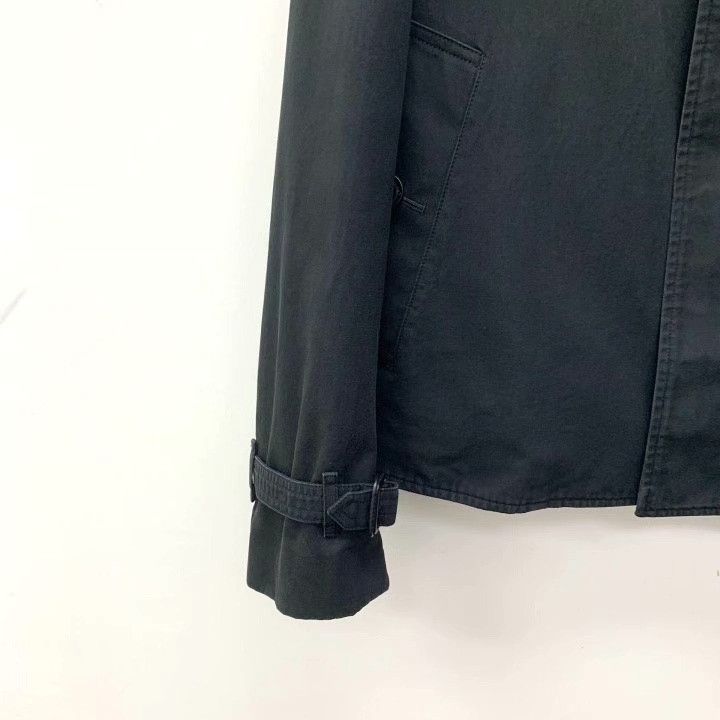 Burberry Burberry Black Collar Cotton Single-Button Trench Coat Size US L / EU 52-54 / 3 - 4 Thumbnail
