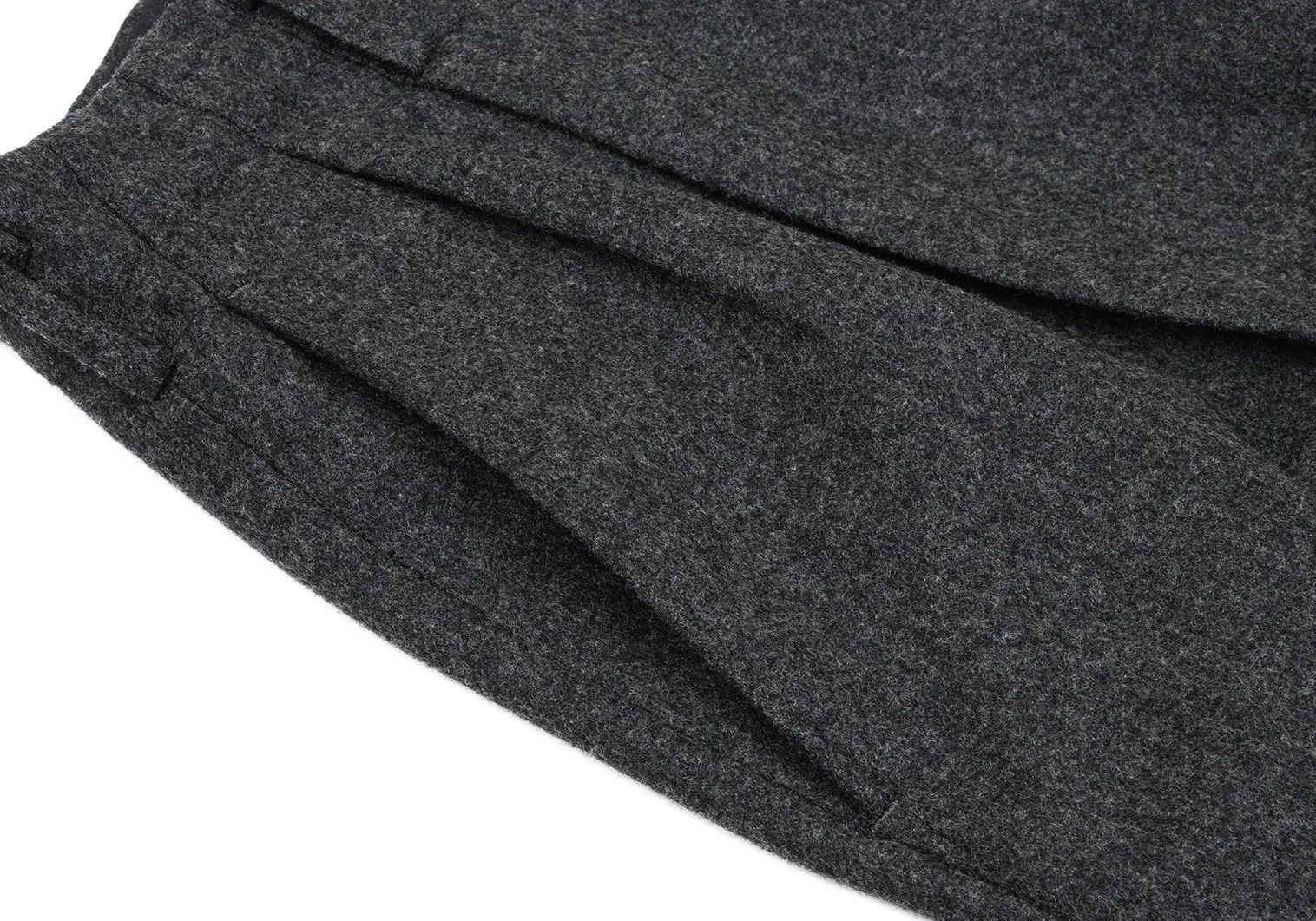 Y's for Men Melton Wool Two-Tuck Pants in Gray Size US 32 / EU 48 - 5 Thumbnail