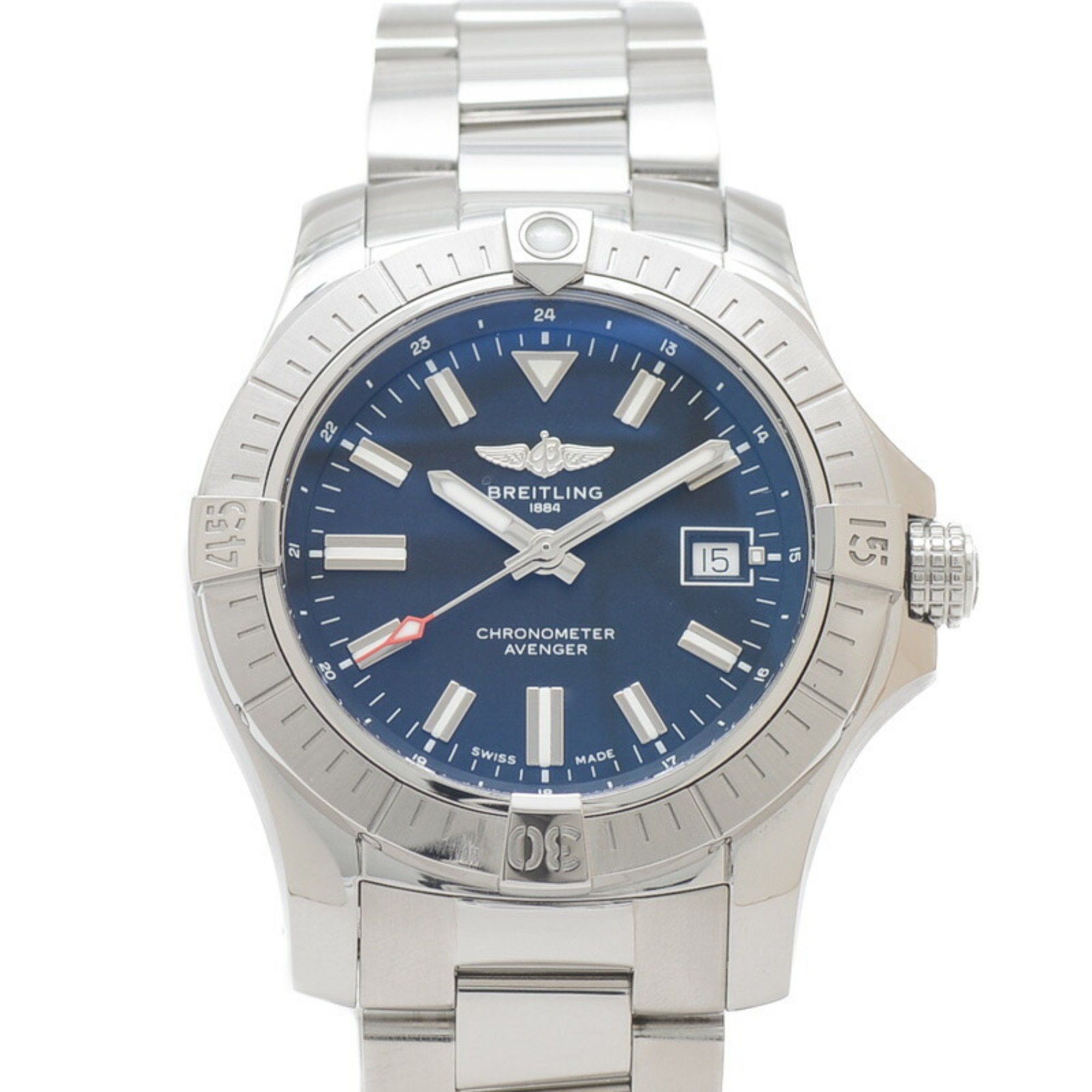 Breitling Breitling Avenger Automatic 43 Watch Date Black Dial SS A17318 Men's Size ONE SIZE - 1 Thumbnail