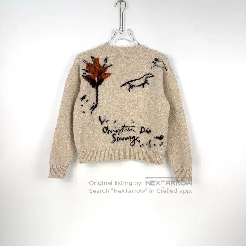 Dior Dior Beige animal pattern cashmere sweater Size XS / US 0-2 / IT 36-38 - 4 Thumbnail