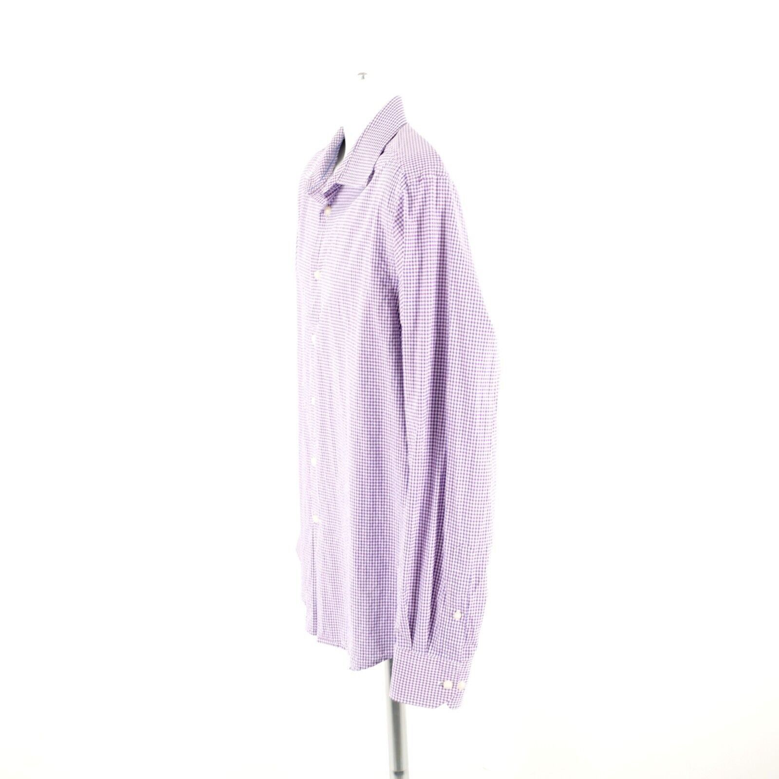 Joseph Abboud Joseph Abboud Pink Blue Check Large Collared Dress Shirt Lo Size US L / EU 52-54 / 3 - 4 Thumbnail
