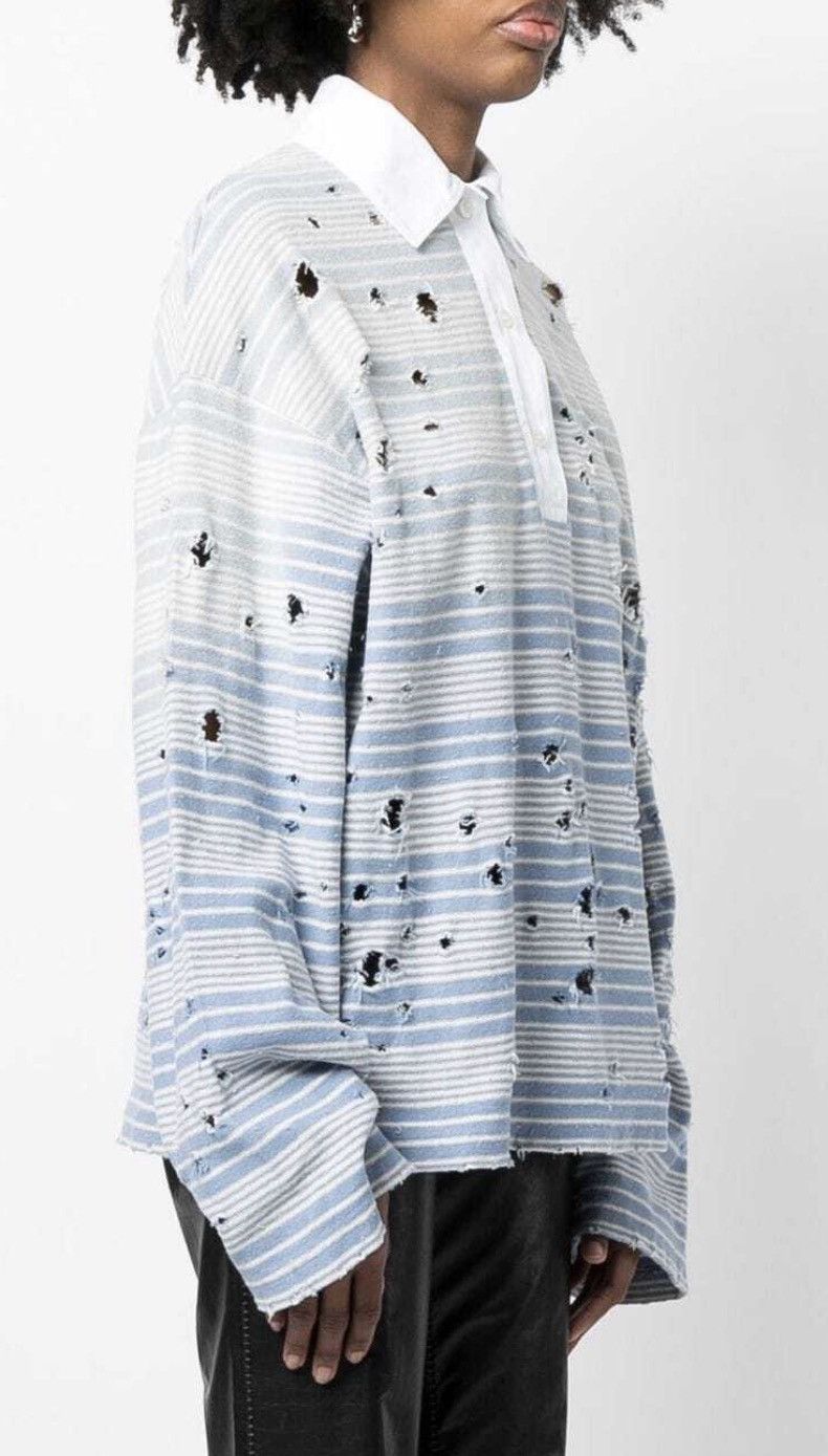 Acne Studios Acne Studios Distressed Polo Size US L / EU 52-54 / 3 - 6 Thumbnail