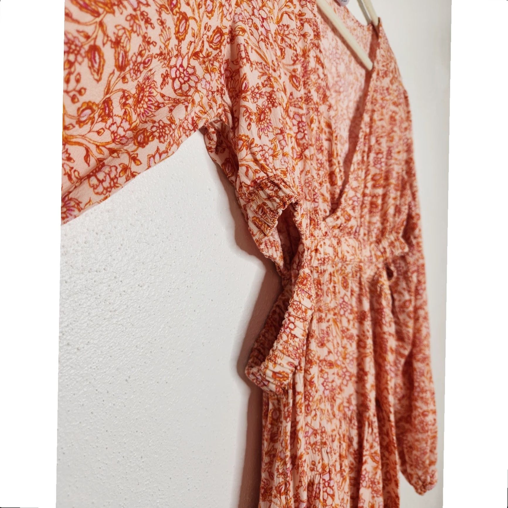 Old Navy VINTAGE Old Navy Peasant Floral Maxi Dress Cut Outs Medium Floral Beach Fairy Sundress Womens Size M / US 6-8 / IT 42-44 - 4 Thumbnail