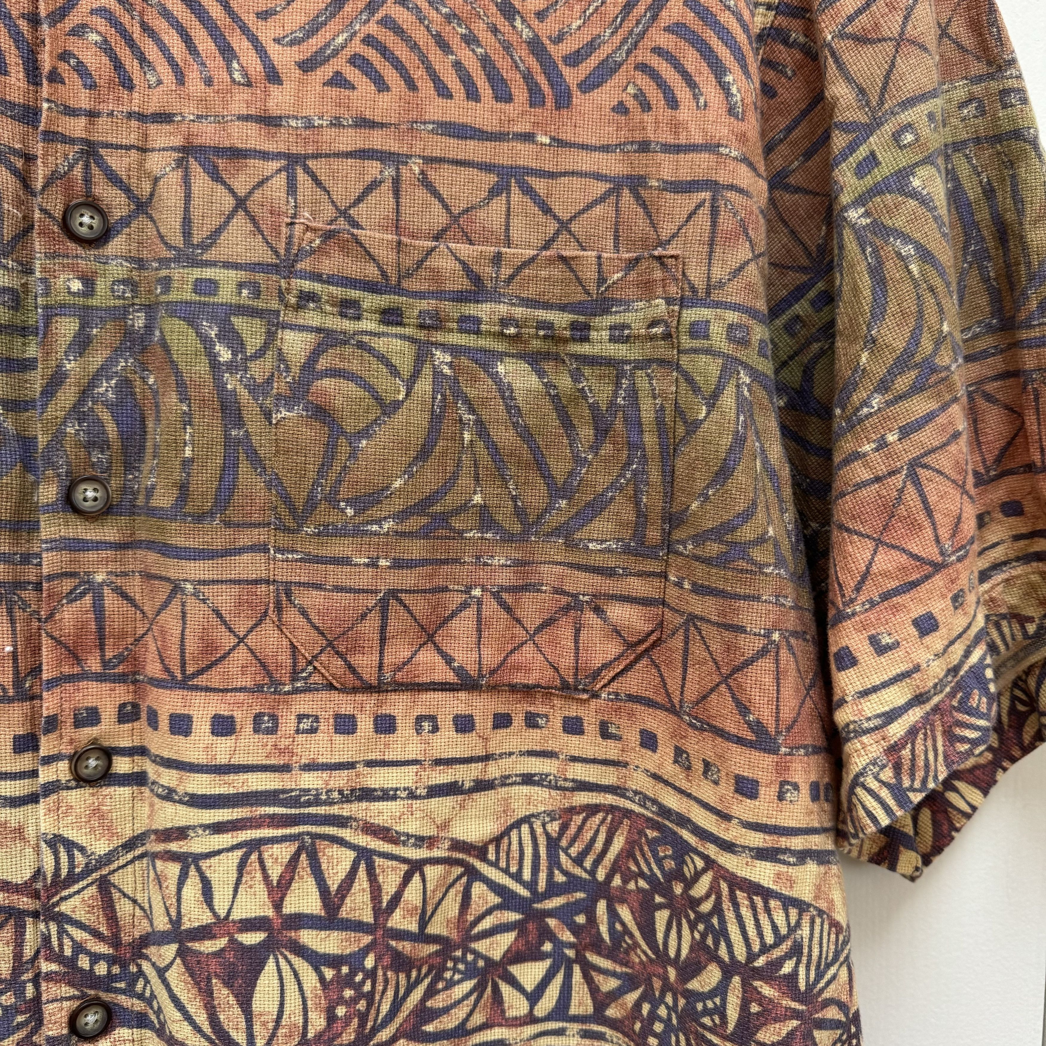 The Territory Ahead Vintage Territory Ahead Crazy Abstract Tribal Shirt Size US XL / EU 56 / 4 - 4 Thumbnail