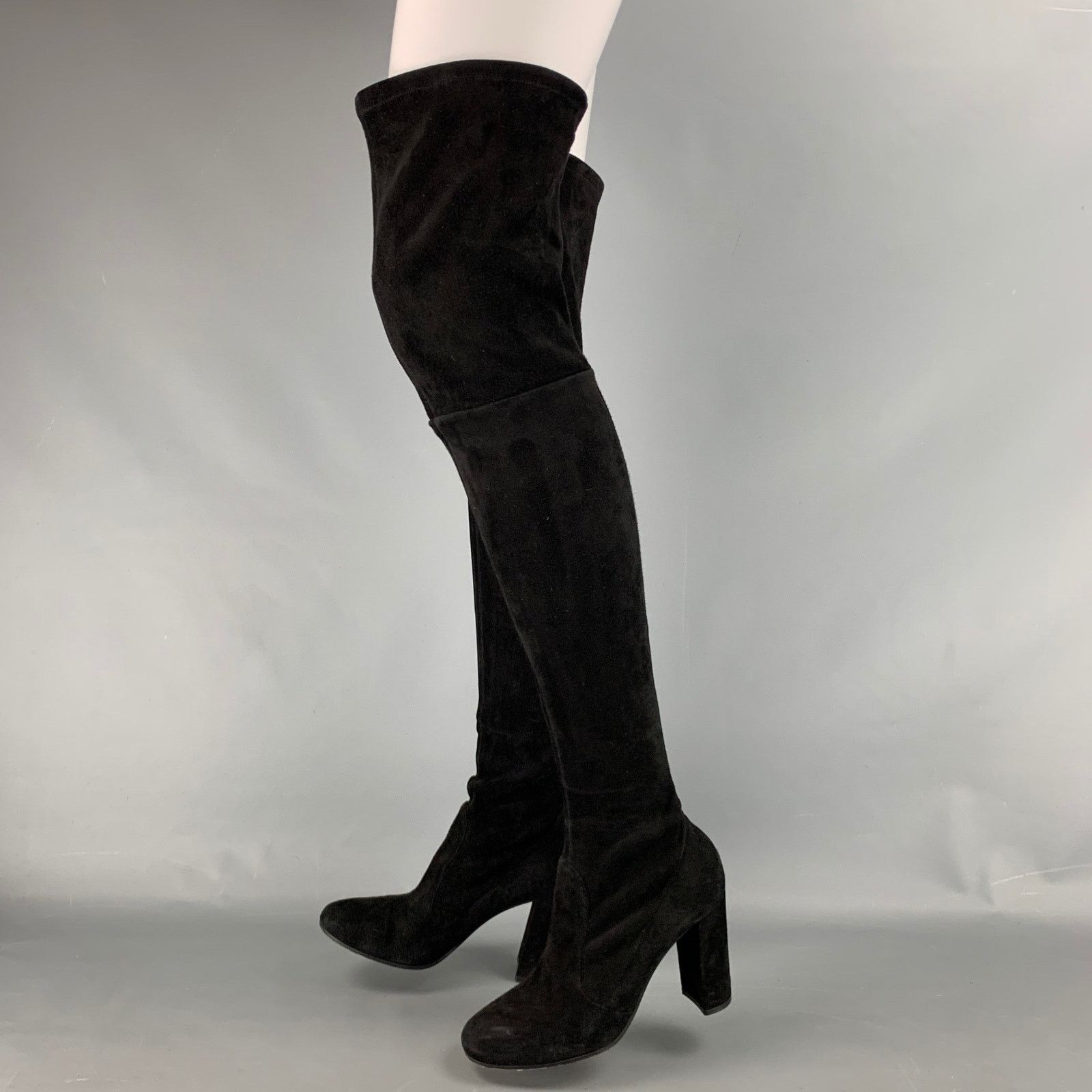 Gianfranco Ferre GIANFRANCO FERRE Size 7.5 Black Suede Chuncky Heel Boots Size US 7.5 / IT 37.5 - 2 Thumbnail