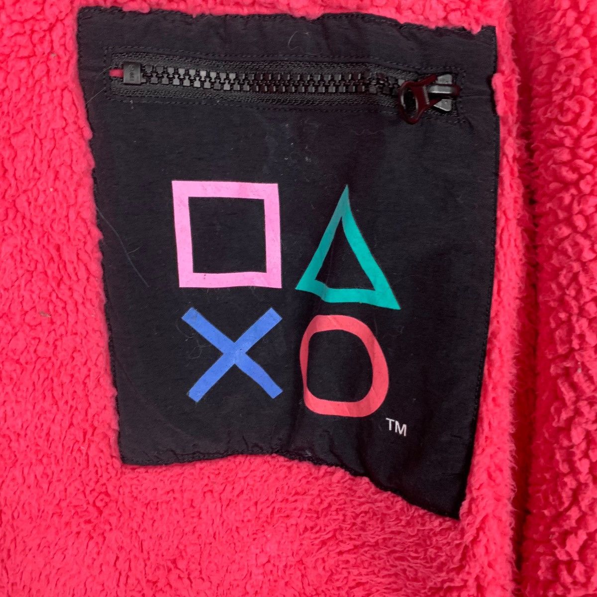 GU PLAYSTATION Embroidery Logo Pullover Pink Fleece #1587-C71 Size US XL / EU 56 / 4 - 10 Thumbnail