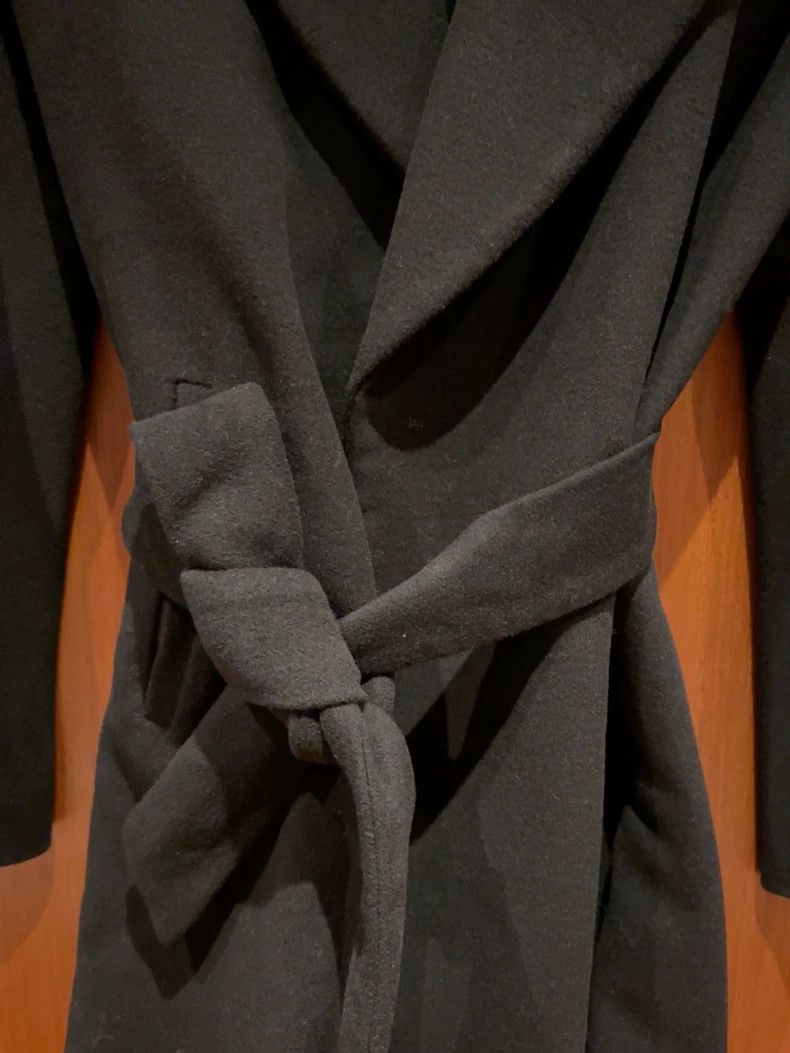 Max Mara Max Mara Studio Bathrobe Black Wool Coat Size S / US 4 / IT 40 - 4 Thumbnail
