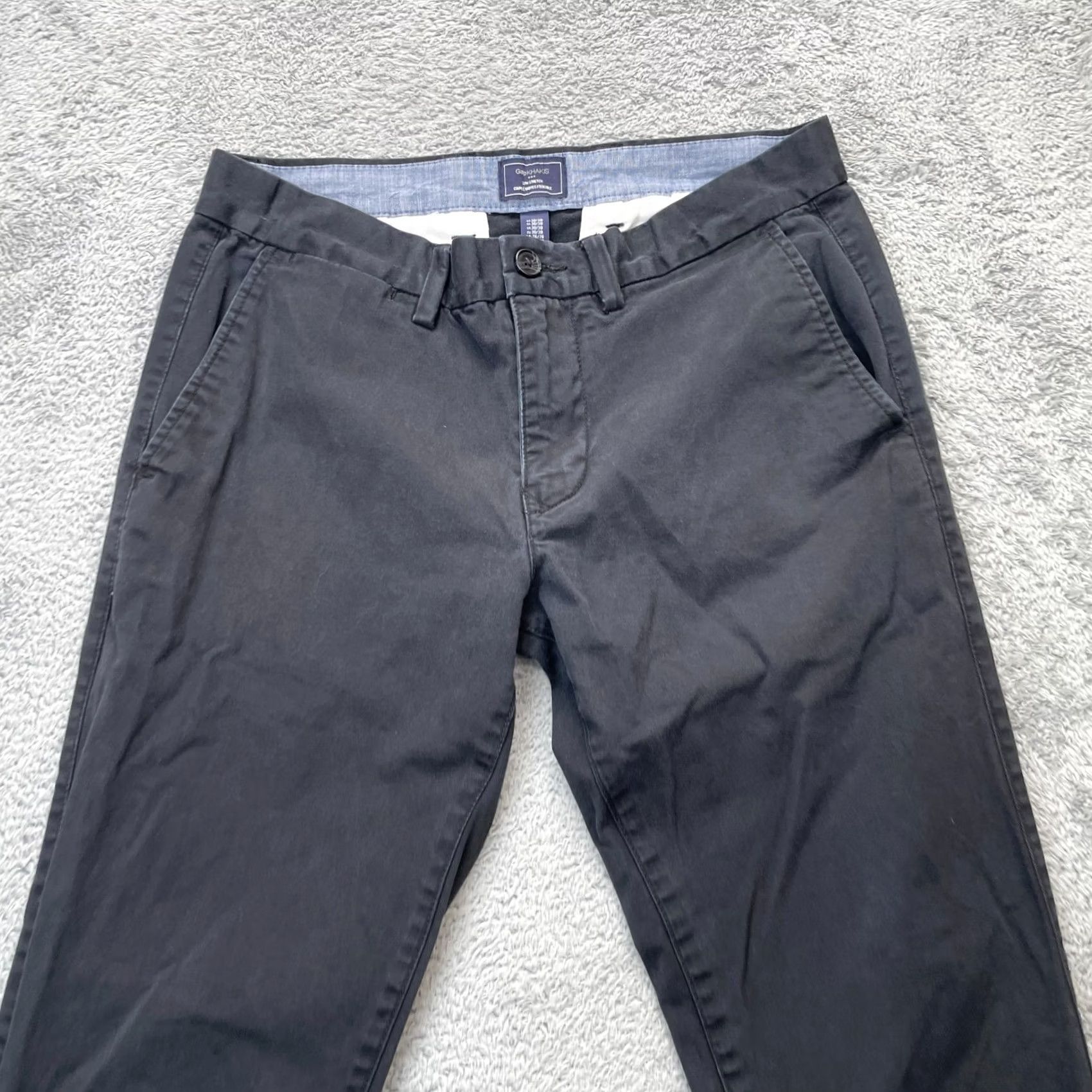 Gap Gap Khakis Pants Mens 30x30 Black Slim Fit Stretch Cotton Straight Leg Casual Size US 30 / EU 46 - 5 Thumbnail