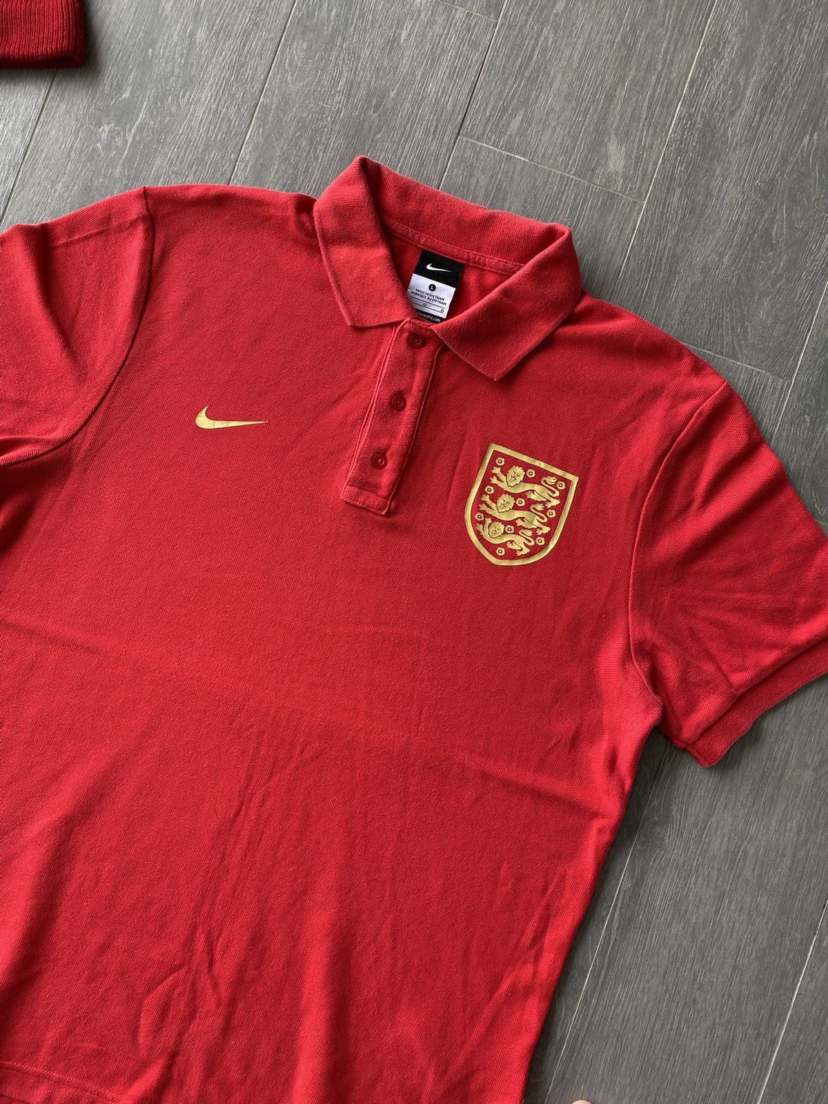 Nike × Vintage Nike x England 2013 Polo Shirt Size US L / EU 52-54 / 3 - 2 Thumbnail