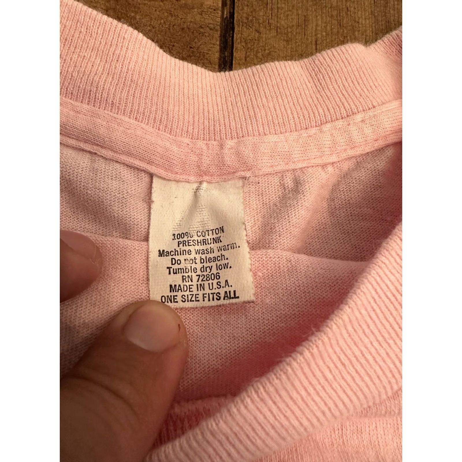 Vintage VINTAGE I Don’t Do Mornings San Fran Women’s Sleep Shirt Single Stitch Pink 23”x37” Sleepshirt Women One Size Tall Stitch Size ONE SIZE - 5 Thumbnail