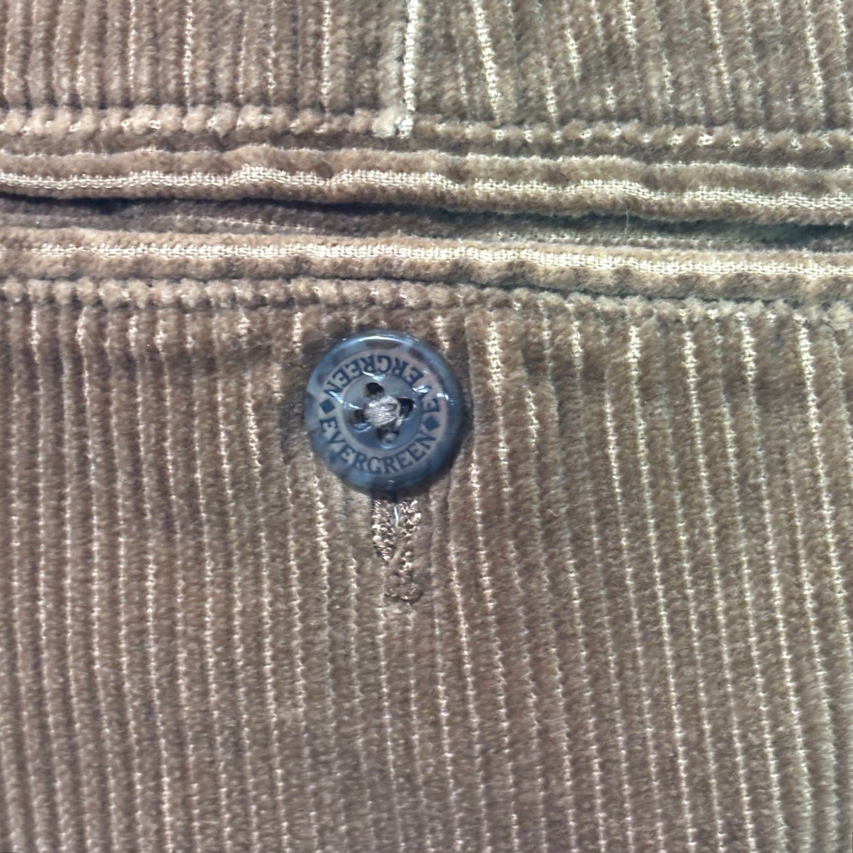 Evergreen VINTAGE Evergreen Pants Mens 34x32 Corduroy Brown Relaxed Full Fit 90s Casual Mens Size US 34 / EU 50 - 2 Thumbnail