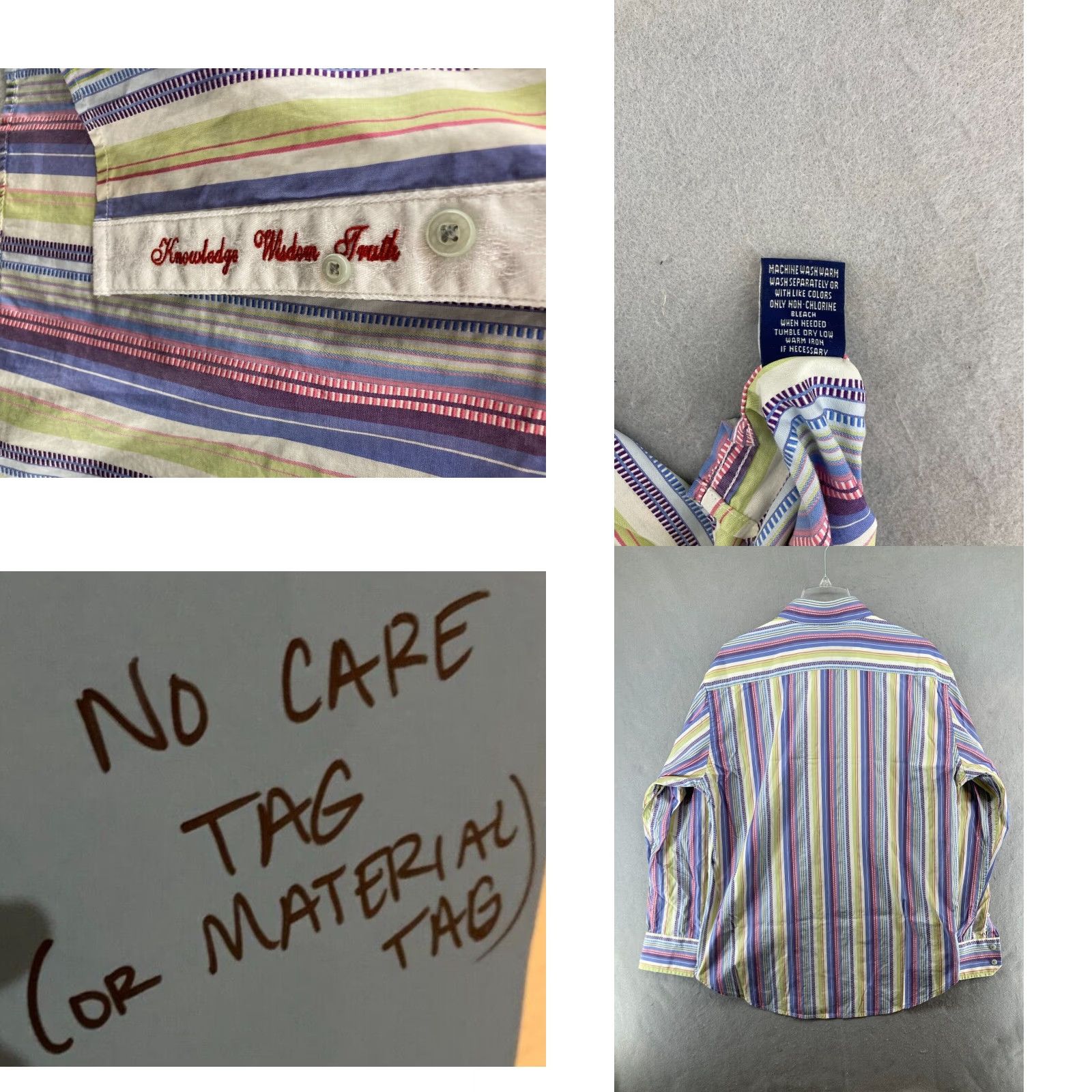 Robert Graham Robert Graham Shirt XL Multicolor Striped Western Button-Up Long Sleeve Mens Size US XL / EU 56 / 4 - 8 Thumbnail