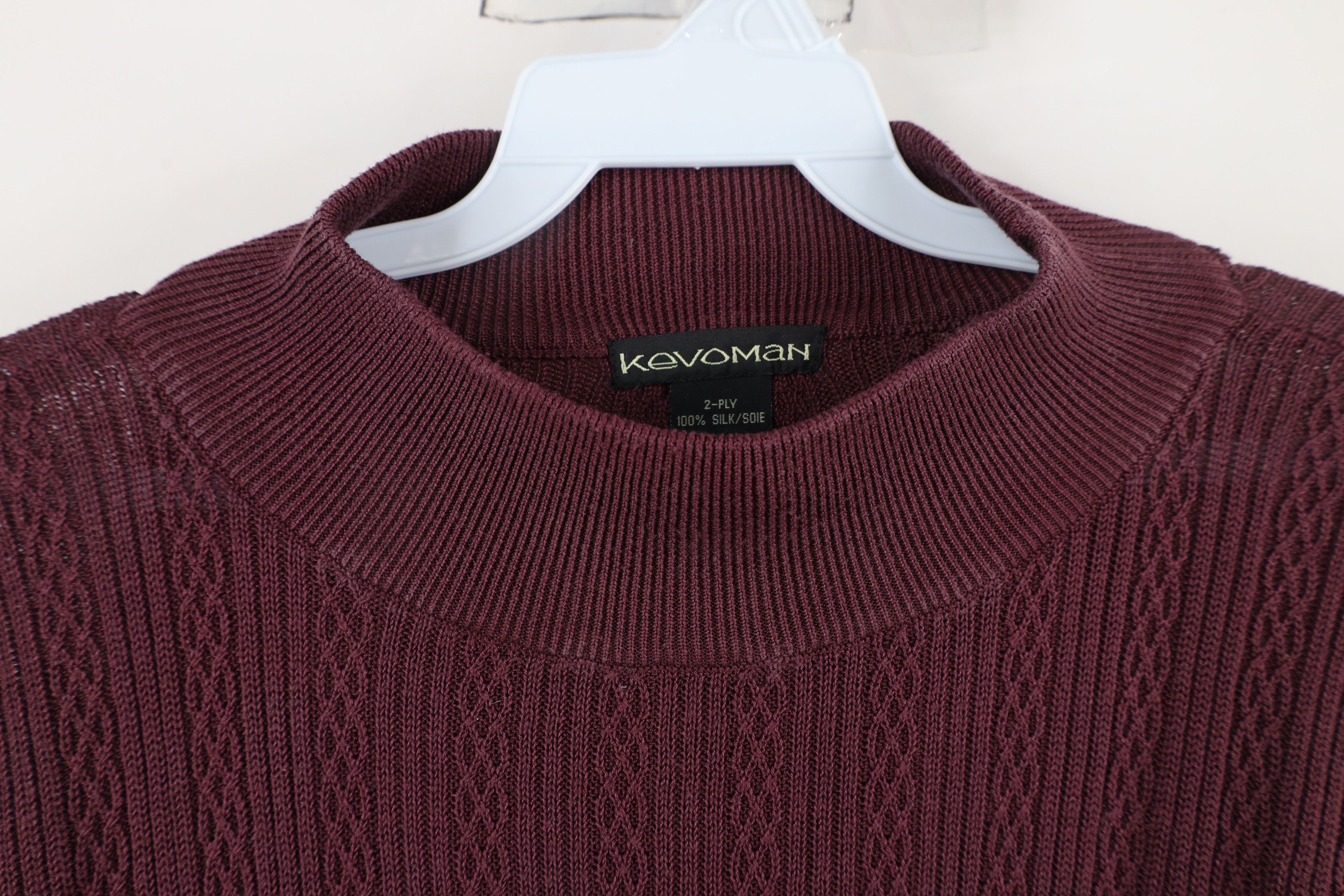 Vintage Vintage 90s Streetwear Lightweight Knit Mock Neck Sweater Size US L / EU 52-54 / 3 - 5 Thumbnail