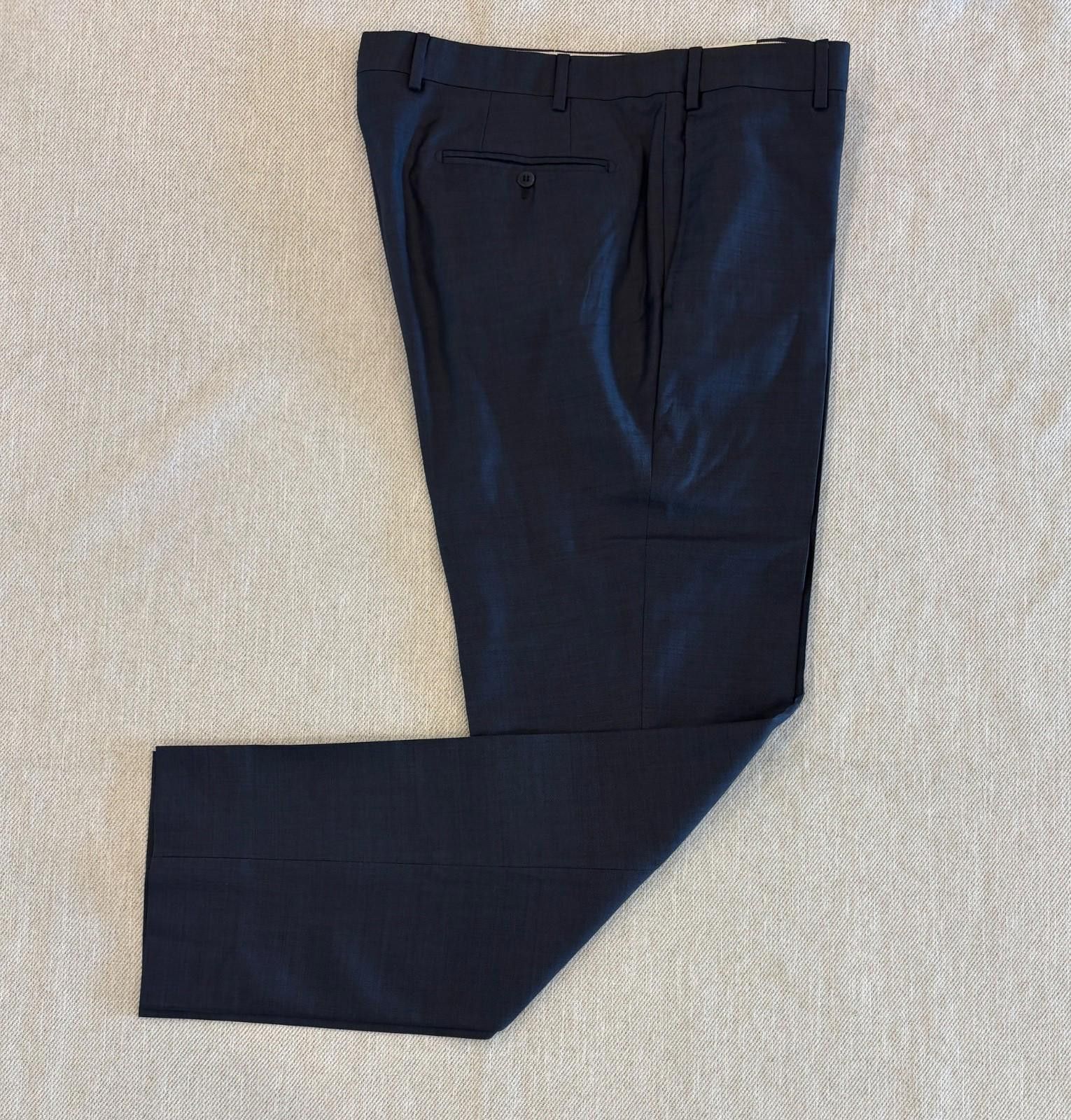 Zanella Zanella Platinum "Parker" Trousers 38R Sharkskin Wool Italy Size US 38 / EU 54 - 1 Thumbnail