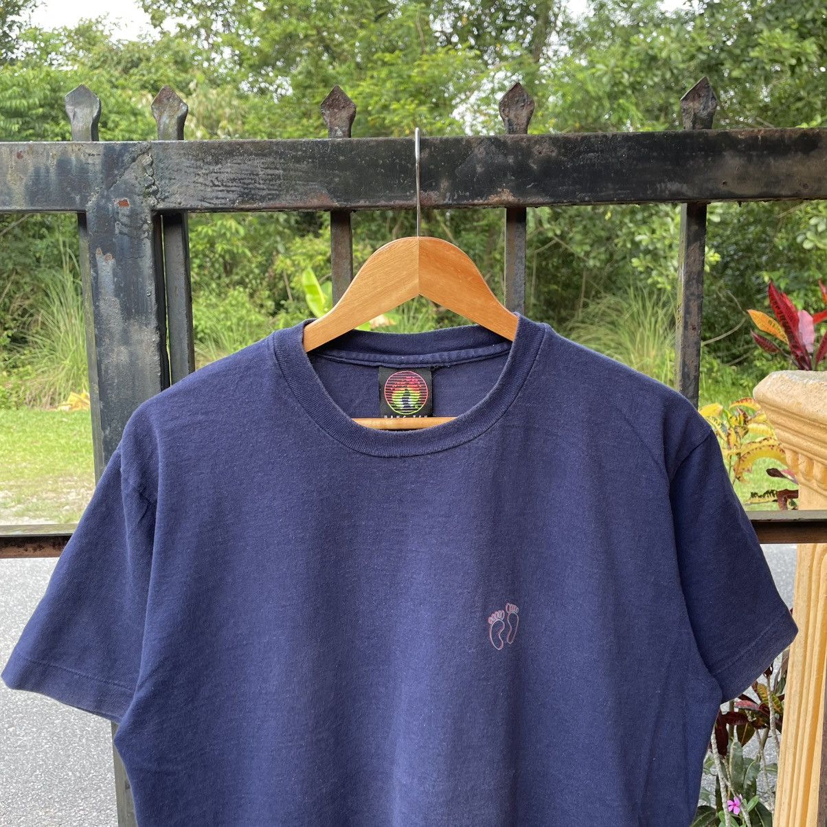 Hang Ten 🔥Vintage 90s Hang Ten Wave Thrasher Big Logo Surfing Tee Size US L / EU 52-54 / 3 - 5 Thumbnail
