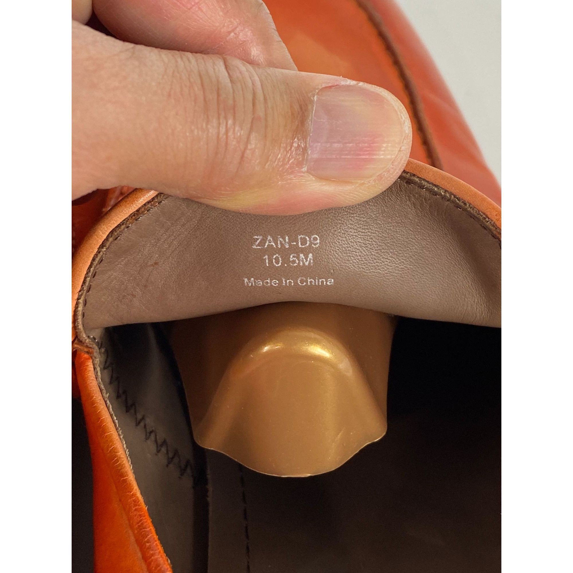 Donald Pliner Donald J Pliner ZAN-D9 Penny Tang Leather Loafers Shoes Oran Size US 10.5 / EU 43-44 - 3 Thumbnail