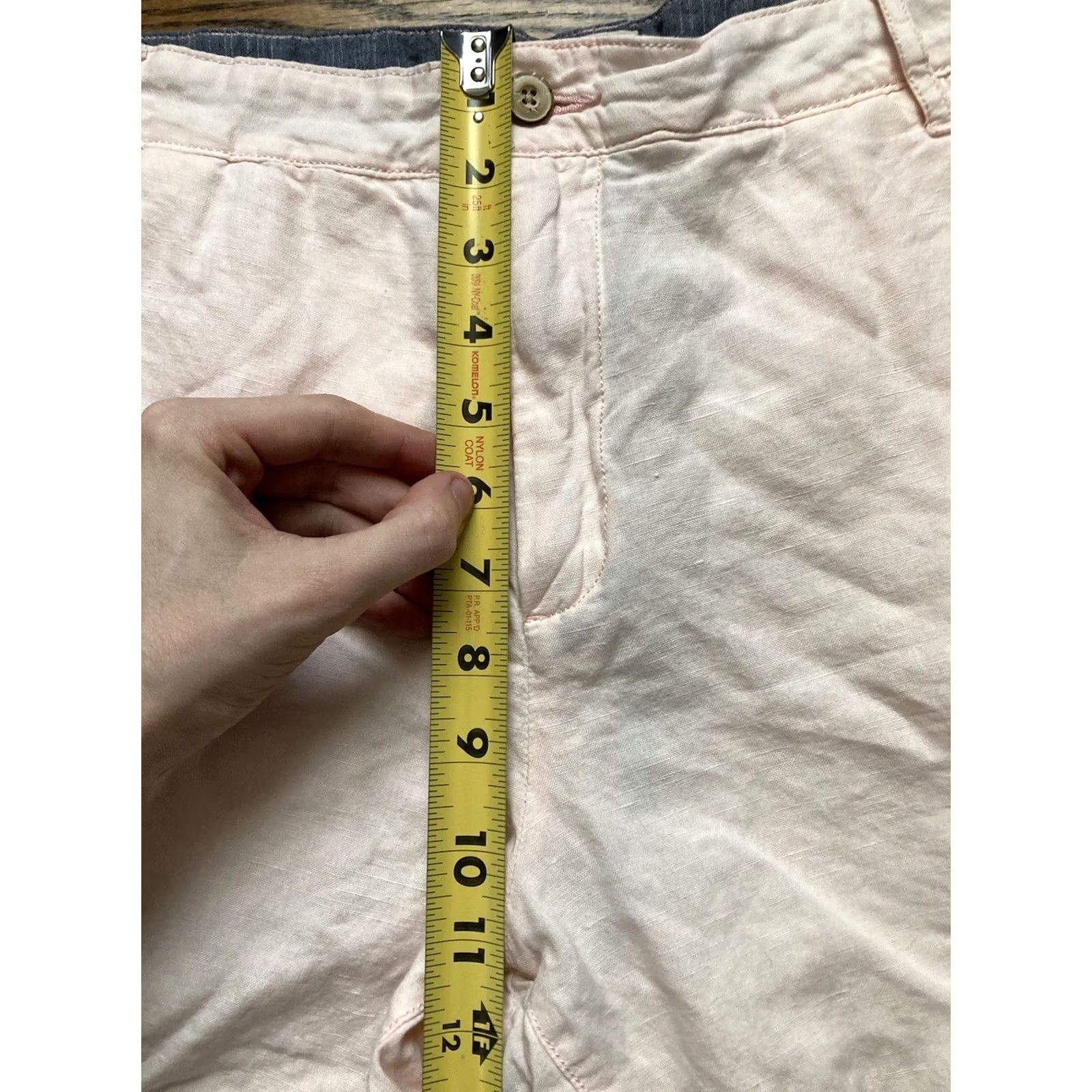 Faherty Faherty Chino Shorts Mens Size 36 Pink Linen Blend Beach Slash Pockets Size US 36 / EU 52 - 3 Thumbnail