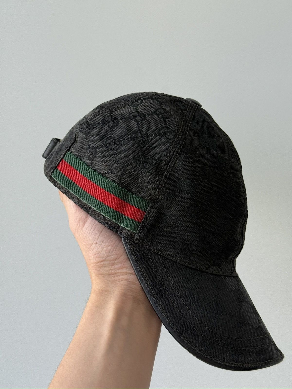Gucci Gucci Monogram Web Stripe Baseball Cap Size ONE SIZE - 1 Thumbnail