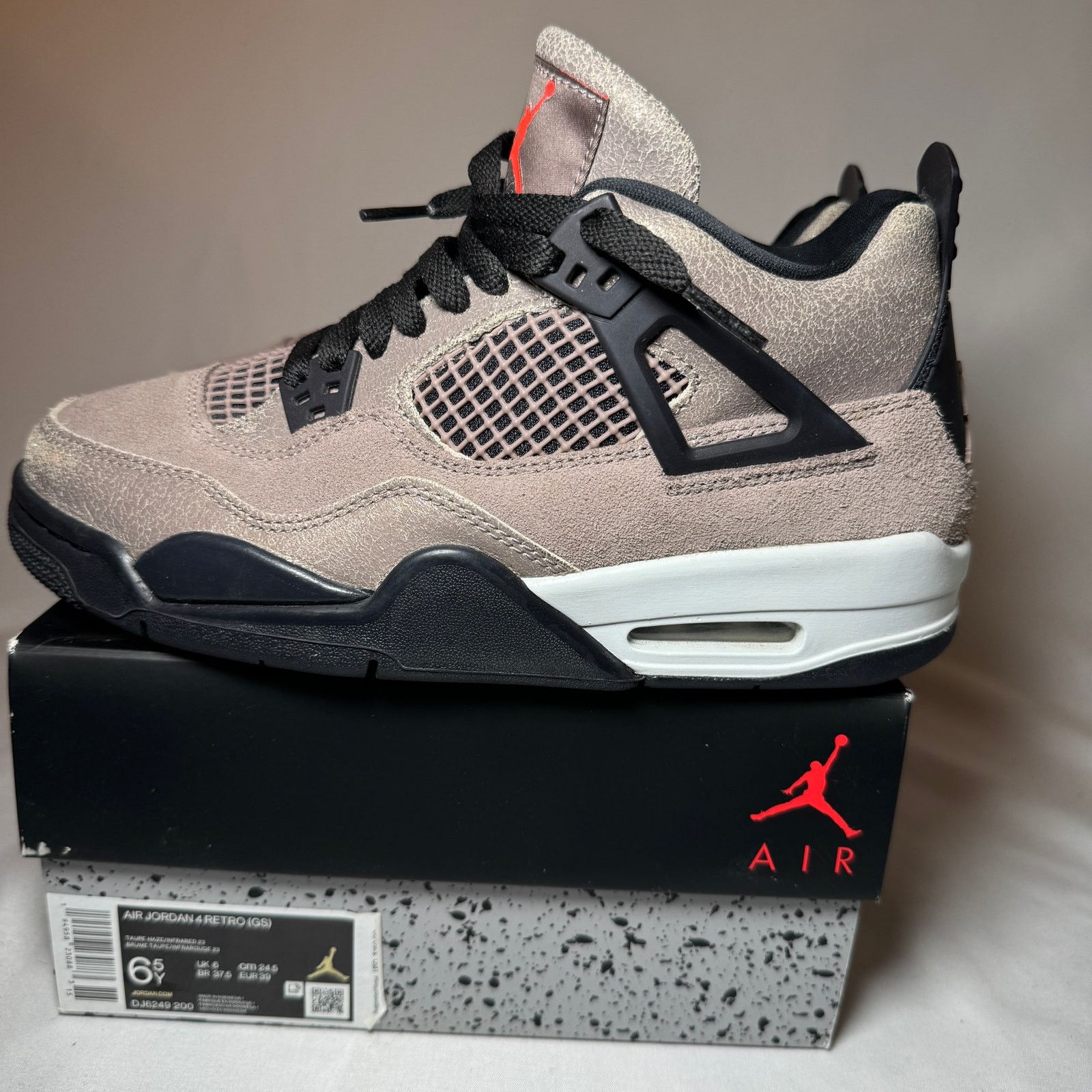 Jordan Brand × Nike Size 6.5 - Nike Air Jordan 4 Retro GS Taupe Haze Men's Shoes Size US 6.5 / EU 39-40 - 9 Thumbnail