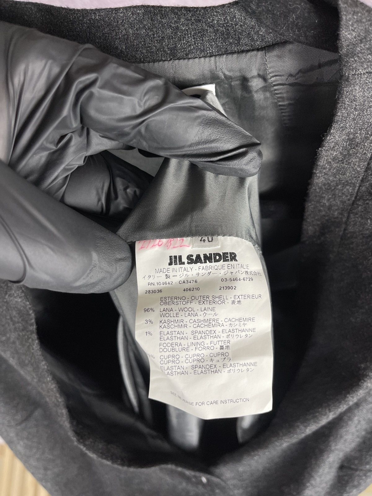 Jil Sander JIL SANDER grey wool cashmere Sleeveless Shift Dress Sz 40 Size S / US 4 / IT 40 - 9 Thumbnail