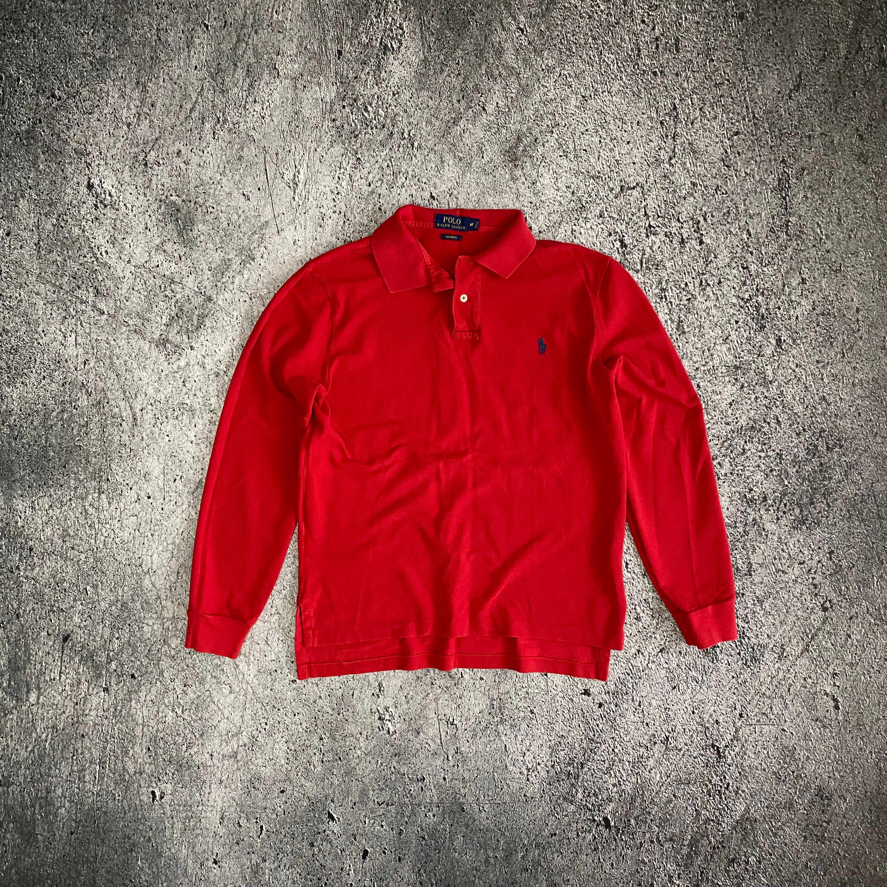 Pre-owned Polo Ralph Lauren X Vintage Polo Ralph Laurent Rugby 90's Hype Streetwear In Red