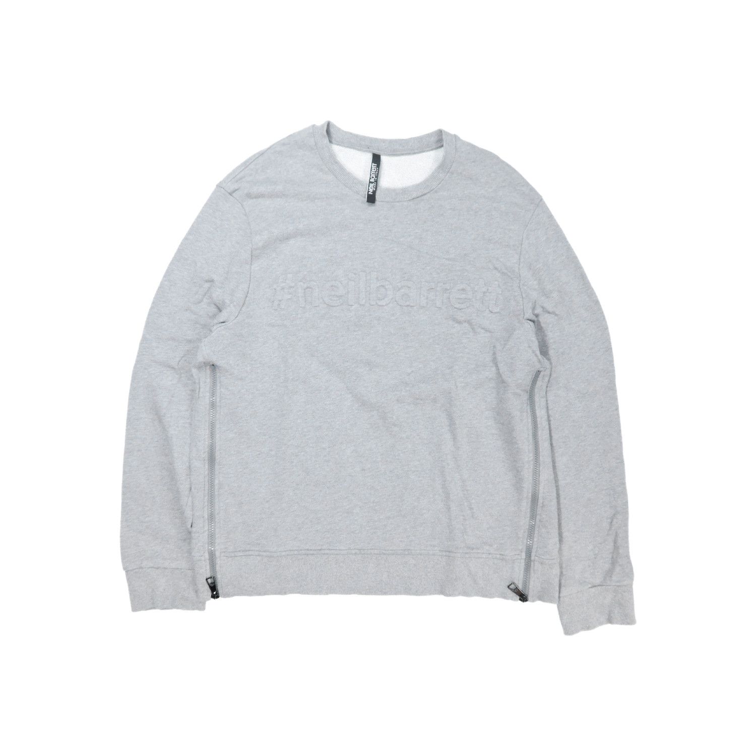 Neil Barrett NEIL BARRET EMBOSSED BIG FONT SMOKE MELANGE SWEATSHIRT Size US L / EU 52-54 / 3 - 1 Thumbnail