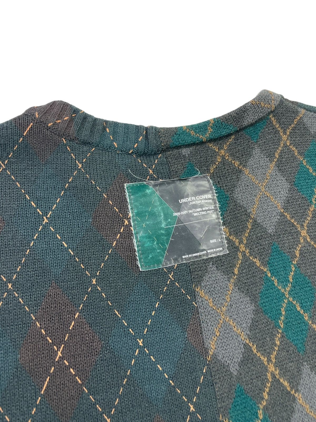 Undercover 00AW Melting Pot - Hybrid Split Knit Sweater Size US L / EU 52-54 / 3 - 6 Thumbnail