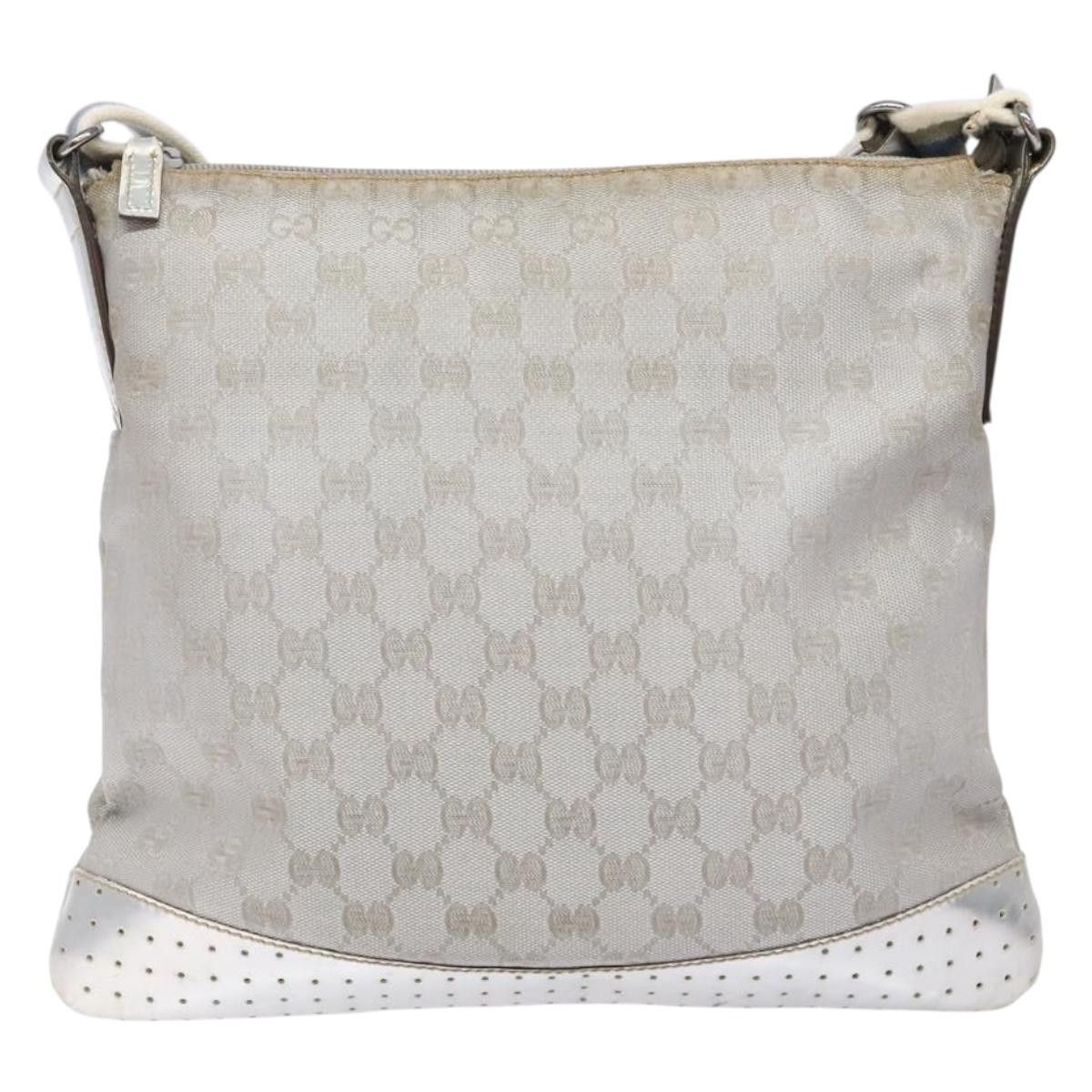 Gucci GUCCI GG Canvas Sherry Line Shoulder Bag Silver Size ONE SIZE - 3 Thumbnail