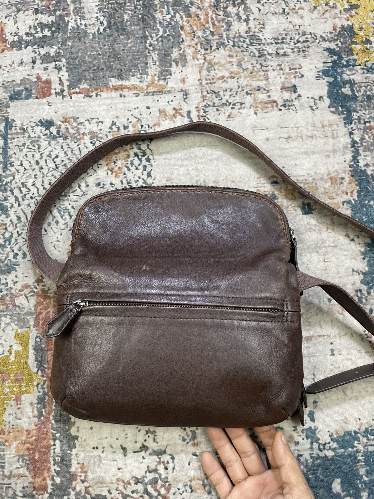 Japanese Brand Estine 2 Way Flip Flap Leather Sling Bag Size ONE SIZE - 7 Thumbnail