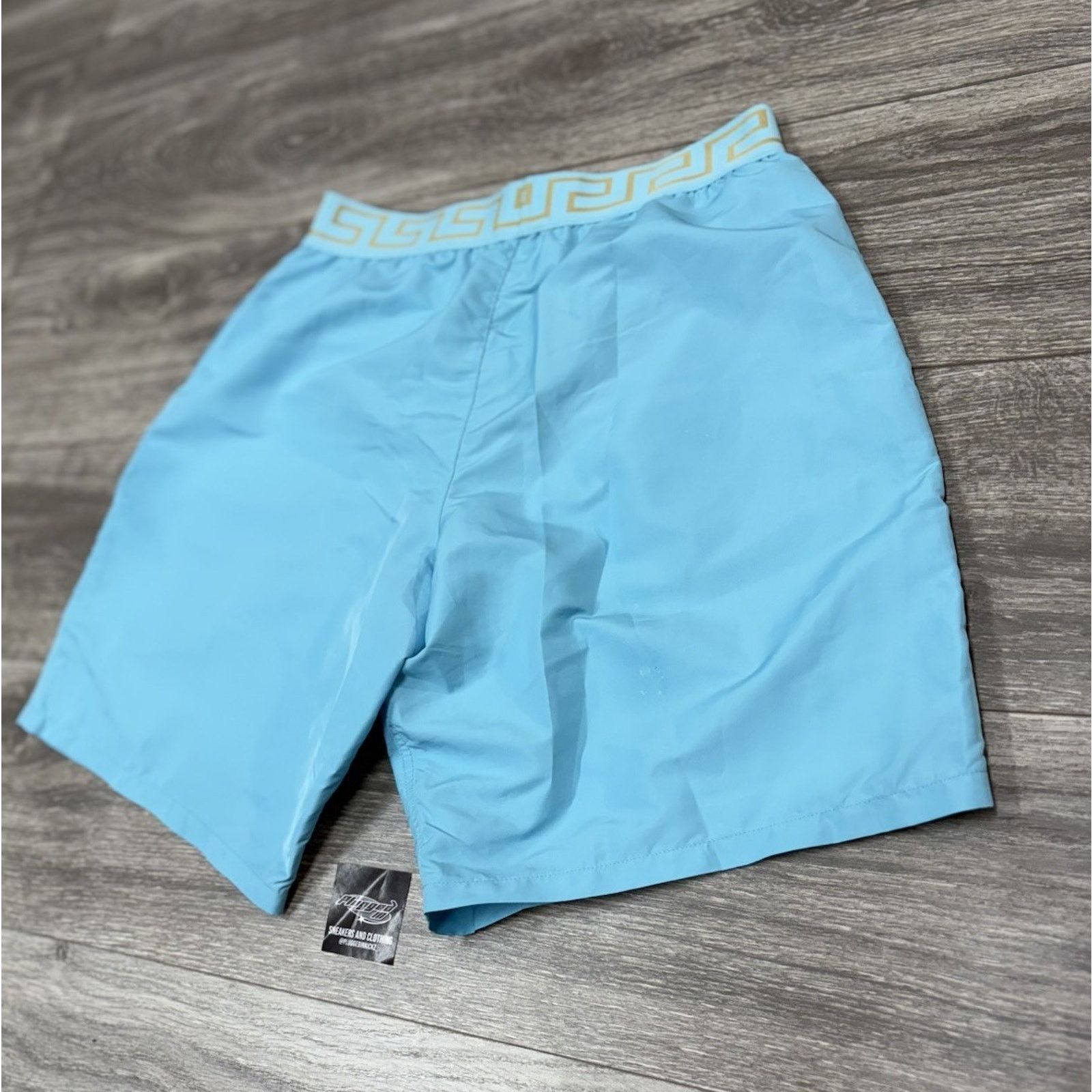 Versace Size 5 - Versace Greca Border Swim Shorts' Blue ' | NEW! Size US 31 - 13 Thumbnail