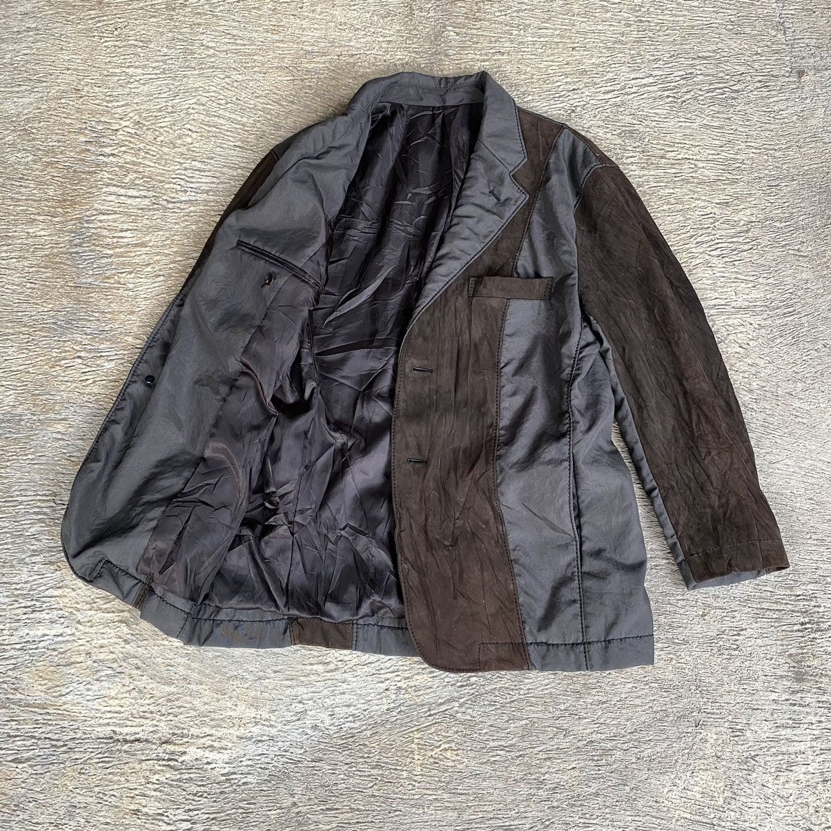 Issey Miyake × Japanese Brand × Vintage Issey Miyake blazer mix leather Size US L / EU 52-54 / 3 - 4 Thumbnail
