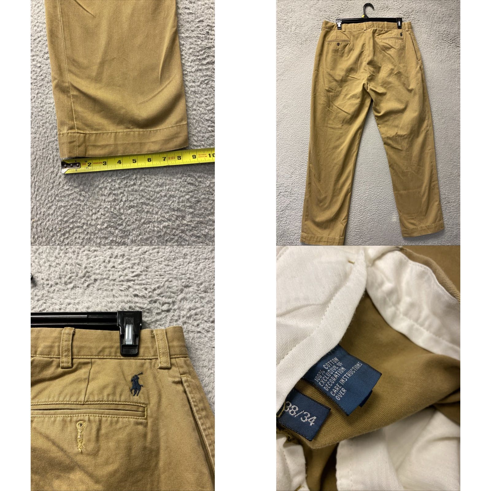 Polo Ralph Lauren Polo Ralph Lauren Chino Pants Straight Fit 38x34 Khaki Brown Mens Size US M / EU 48-50 / 2 - 8 Thumbnail