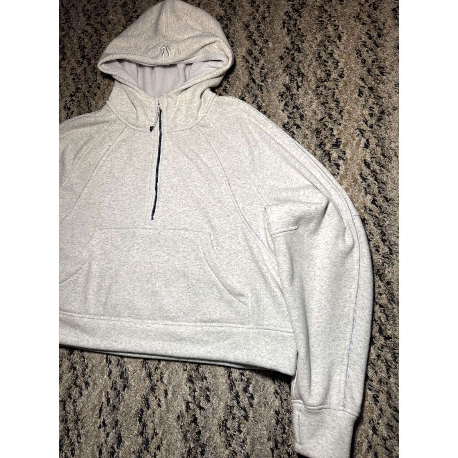 Lululemon Lululemon Scuba Half Zip Oversized Pullover Hoodie XL/XXL Light Gray Plush Womens Sweatshirt 1/2 Zip Hawaii Theme Size XL / US 12-14 / IT 48-50 - 2 Thumbnail