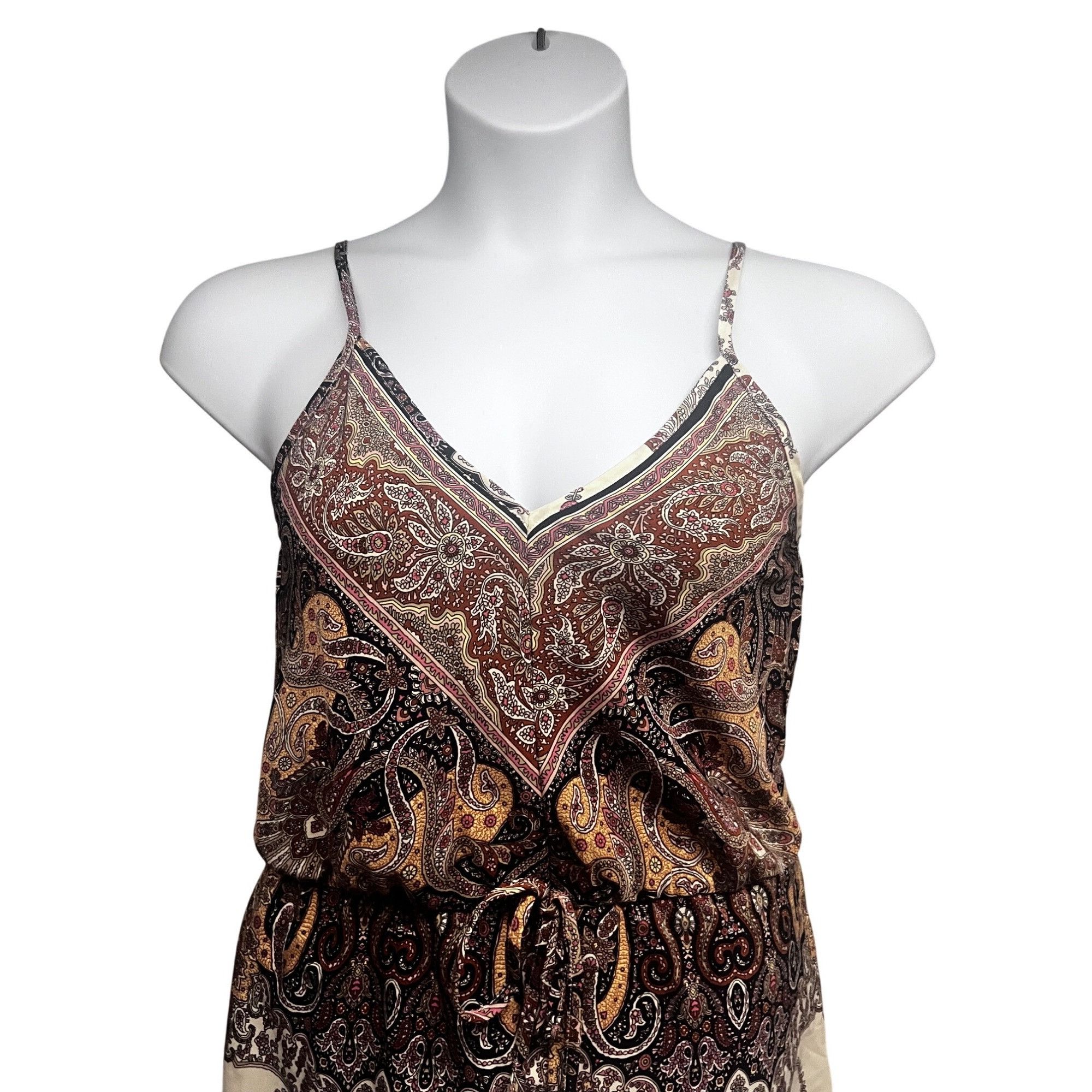 Shein SHEIN VCAY Loose Summer Boho Romper Spaghetti Adjustable Str Size 25" / US 0 / IT 36 - 4 Thumbnail